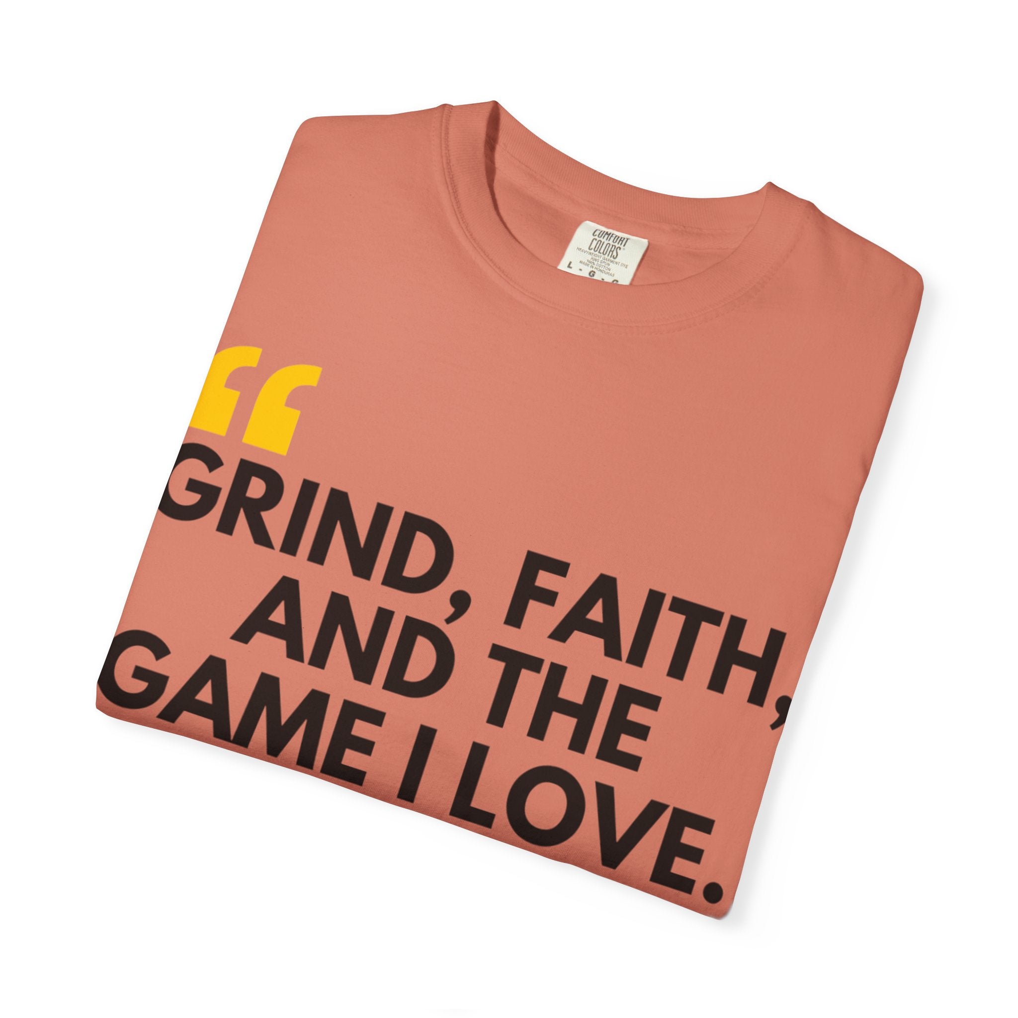 Garment-Dyed T-Shirt with Motivational Quote, Basketball Fan Gift, Inspirational Shirt, Faith and Sport Apparel, Fitness Quote Tee