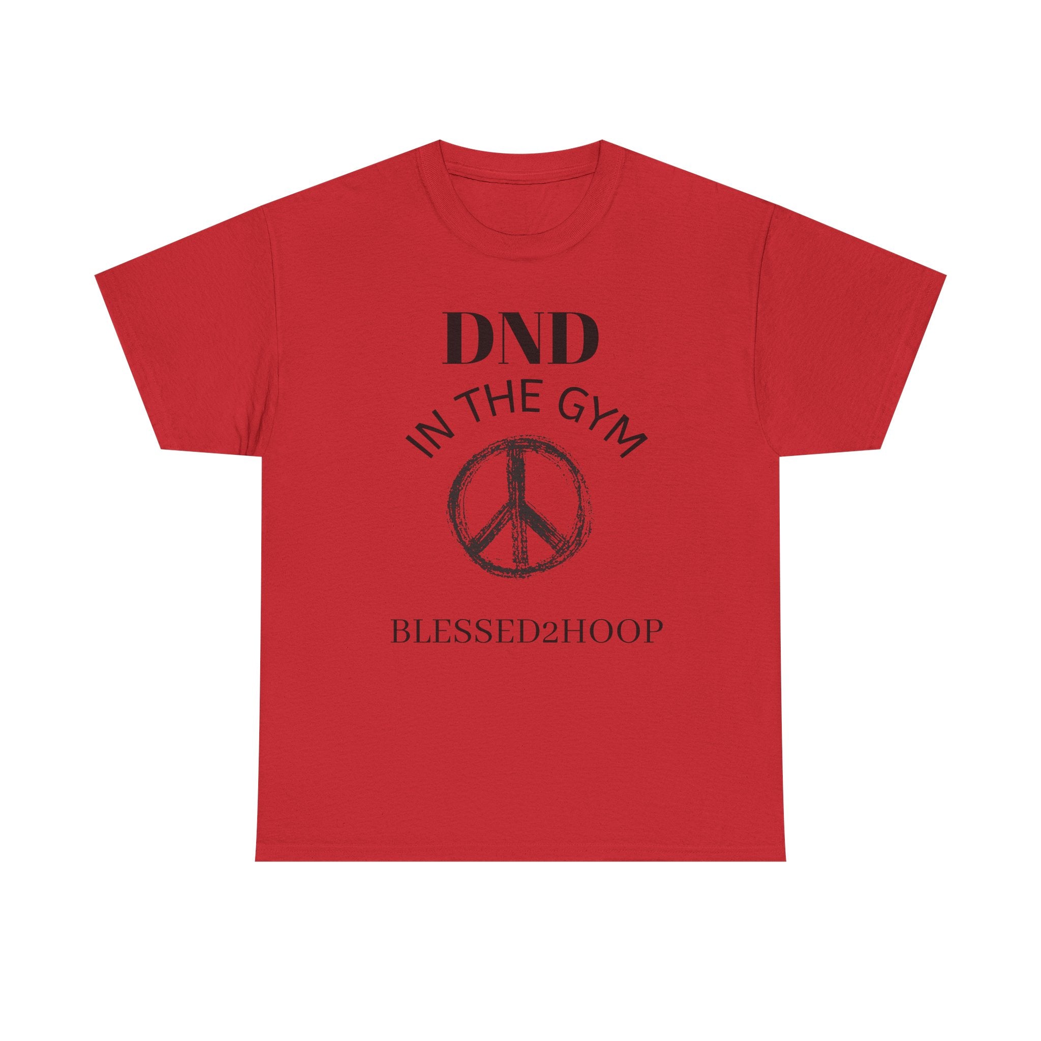 Blessed Gym Unisex Tee, Fitness Shirt, DND In The Gym T-Shirt, Casual Wear, Gift for Athletes, Peace Symbol Shirt