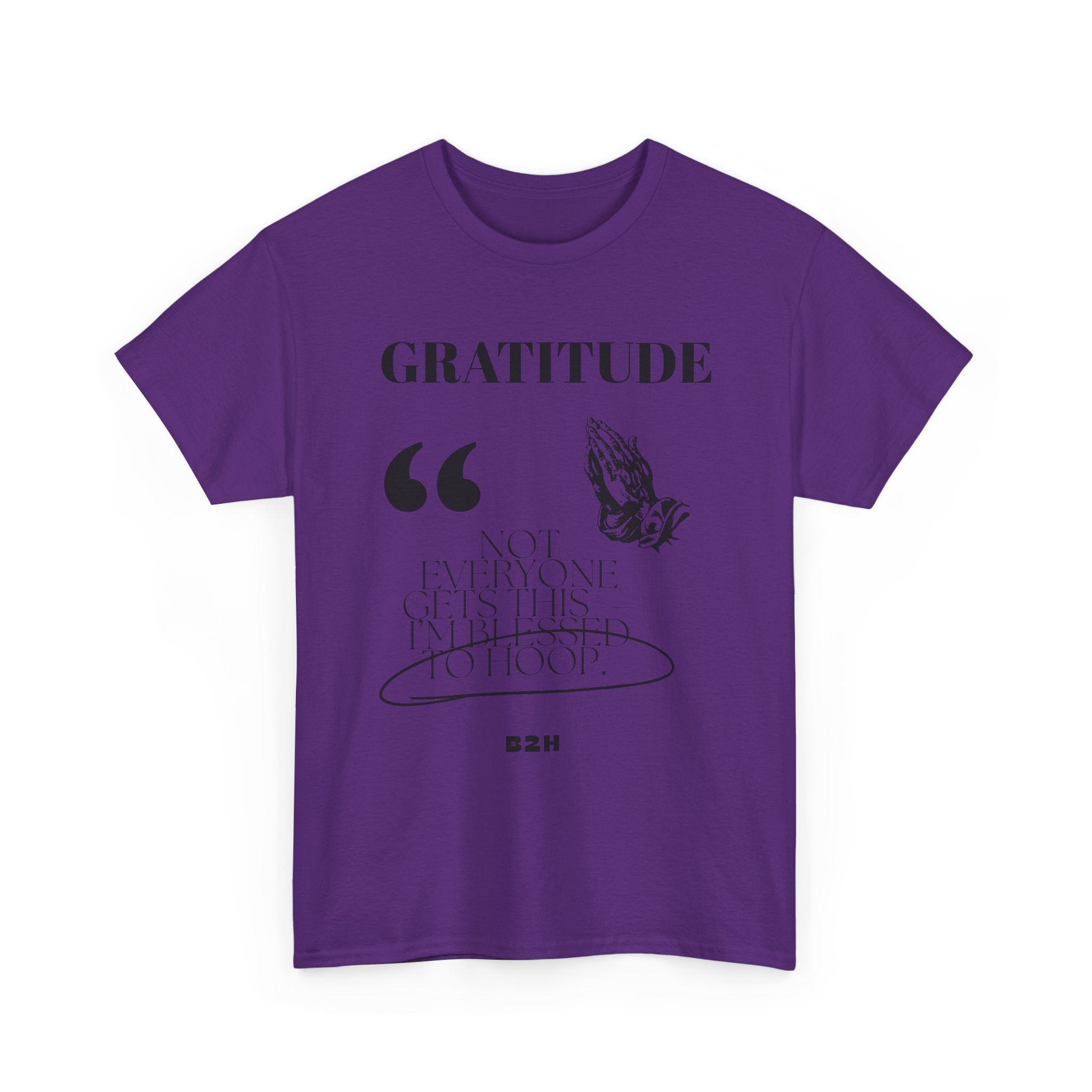 Gratitude Quote Unisex Heavy Cotton Tee, Inspirational T-Shirt, Casual Wear, Perfect Gift for Holidays, Comfortable Everyday Wear