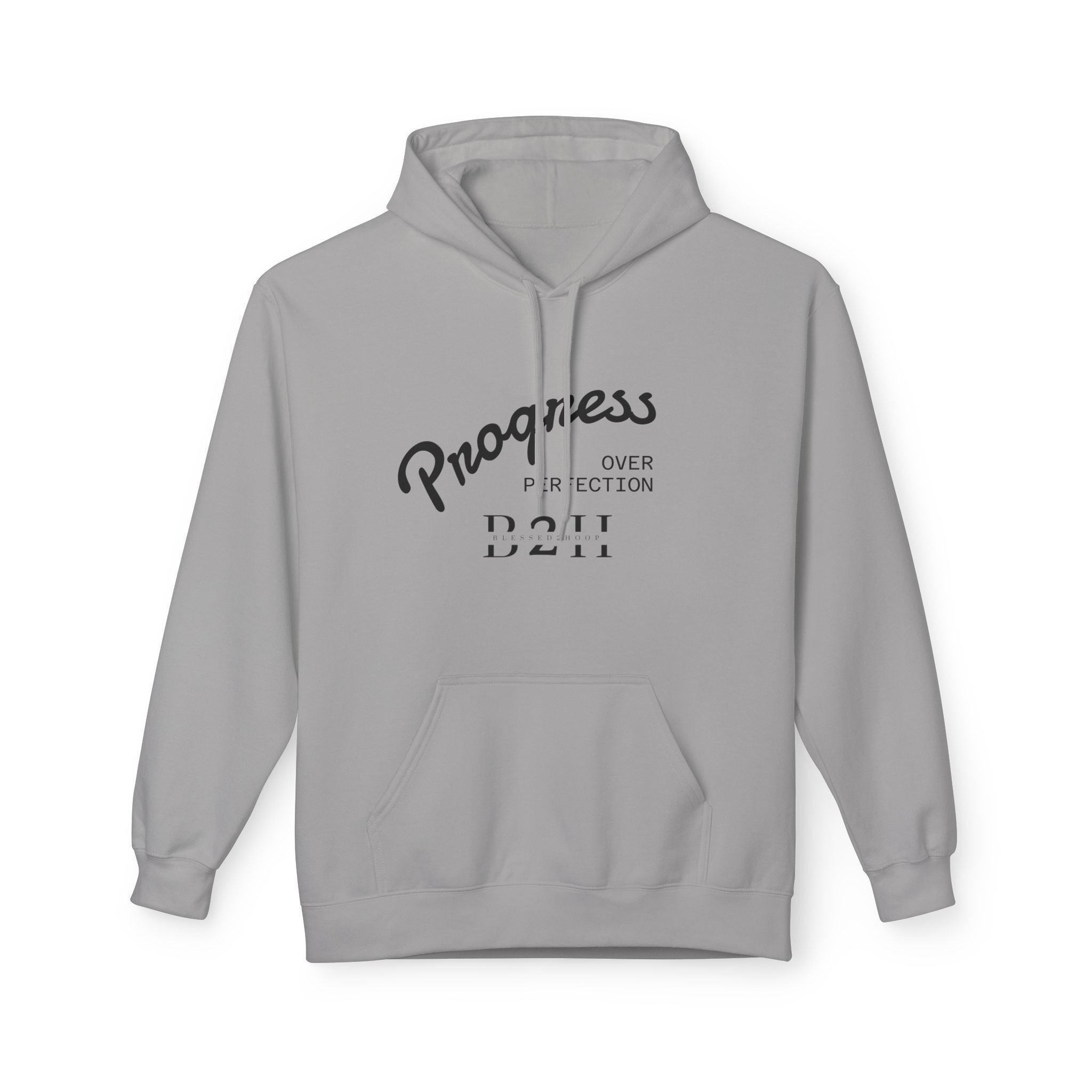 Progress Over Perfection Hoodie | Cozy Unisex Fleece Sweatshirt for Motivation, Gift for Him/Her, Inspirational Apparel, Casual Wear