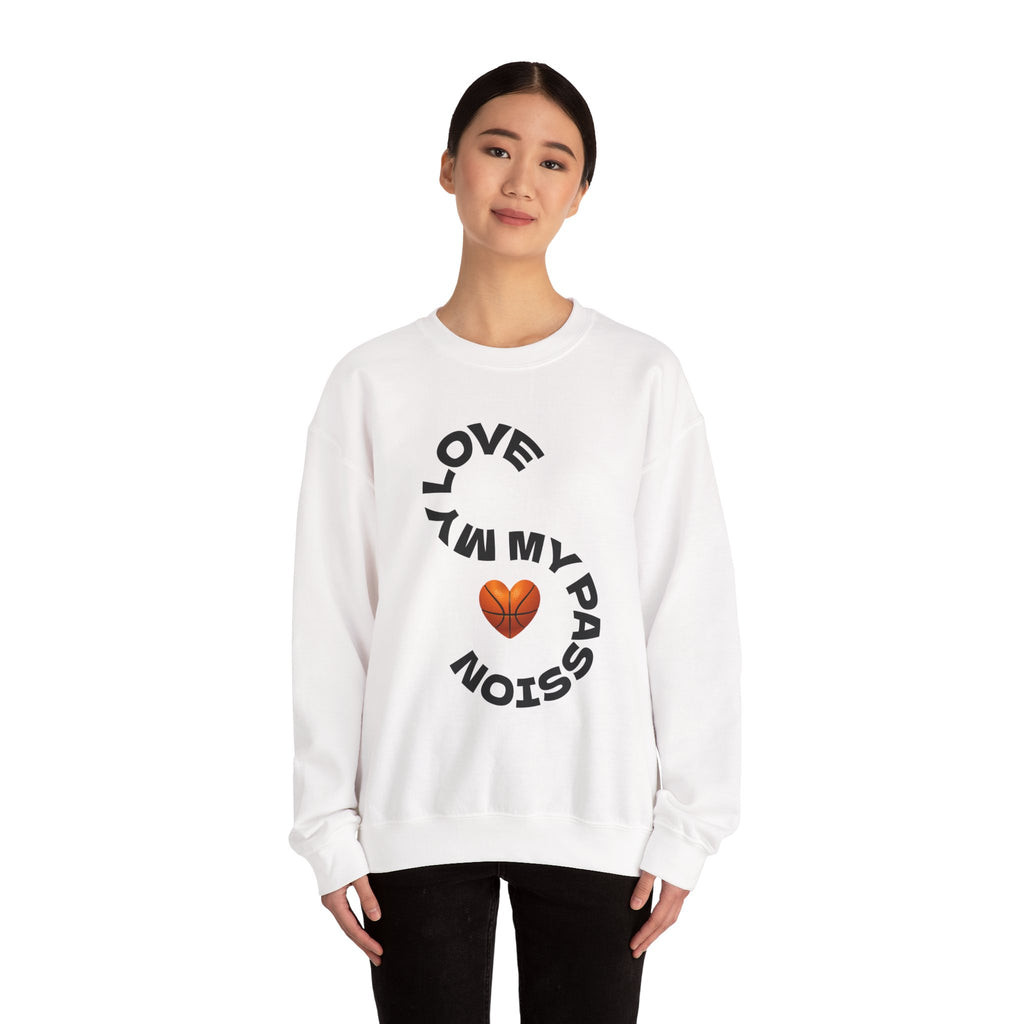 Love My Passion Unisex Crewneck Sweatshirt, Cozy Graphic Sweatshirt, Gift for Creatives, Casual Wear, Street Style