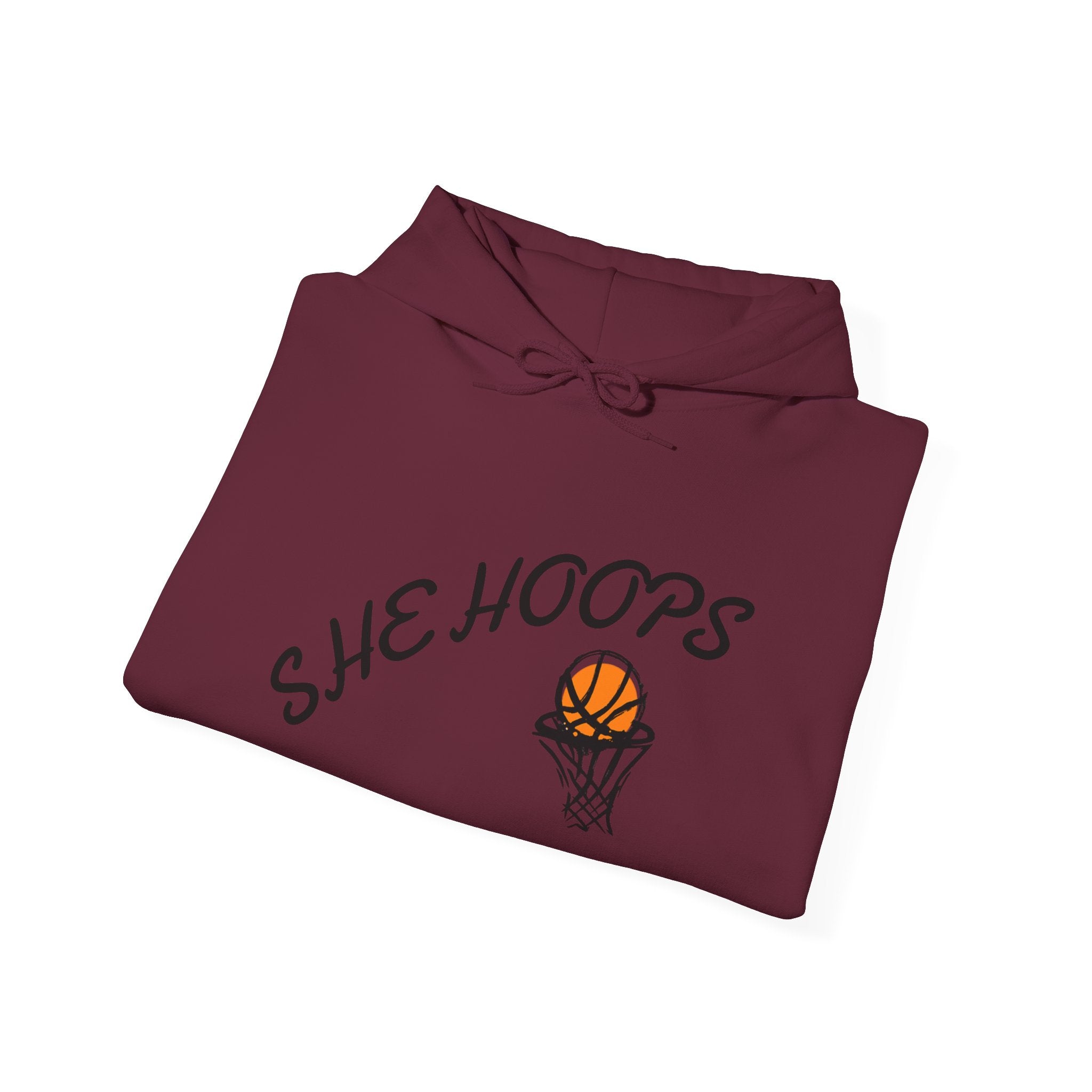 She Hoops Unisex Heavy Blend™ Hoodie - Perfect for Basketball Lovers, Sports Fans, Gift for Her, Athleisure Wear, Cozy Streetwear