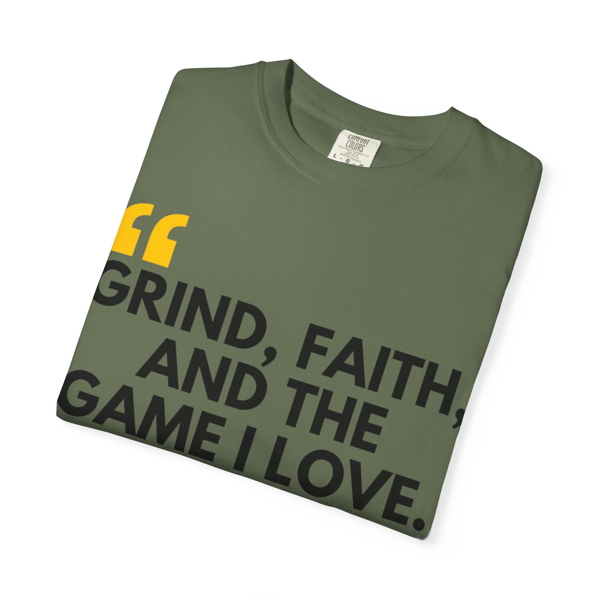 Garment-Dyed T-Shirt with Motivational Quote, Basketball Fan Gift, Inspirational Shirt, Faith and Sport Apparel, Fitness Quote Tee