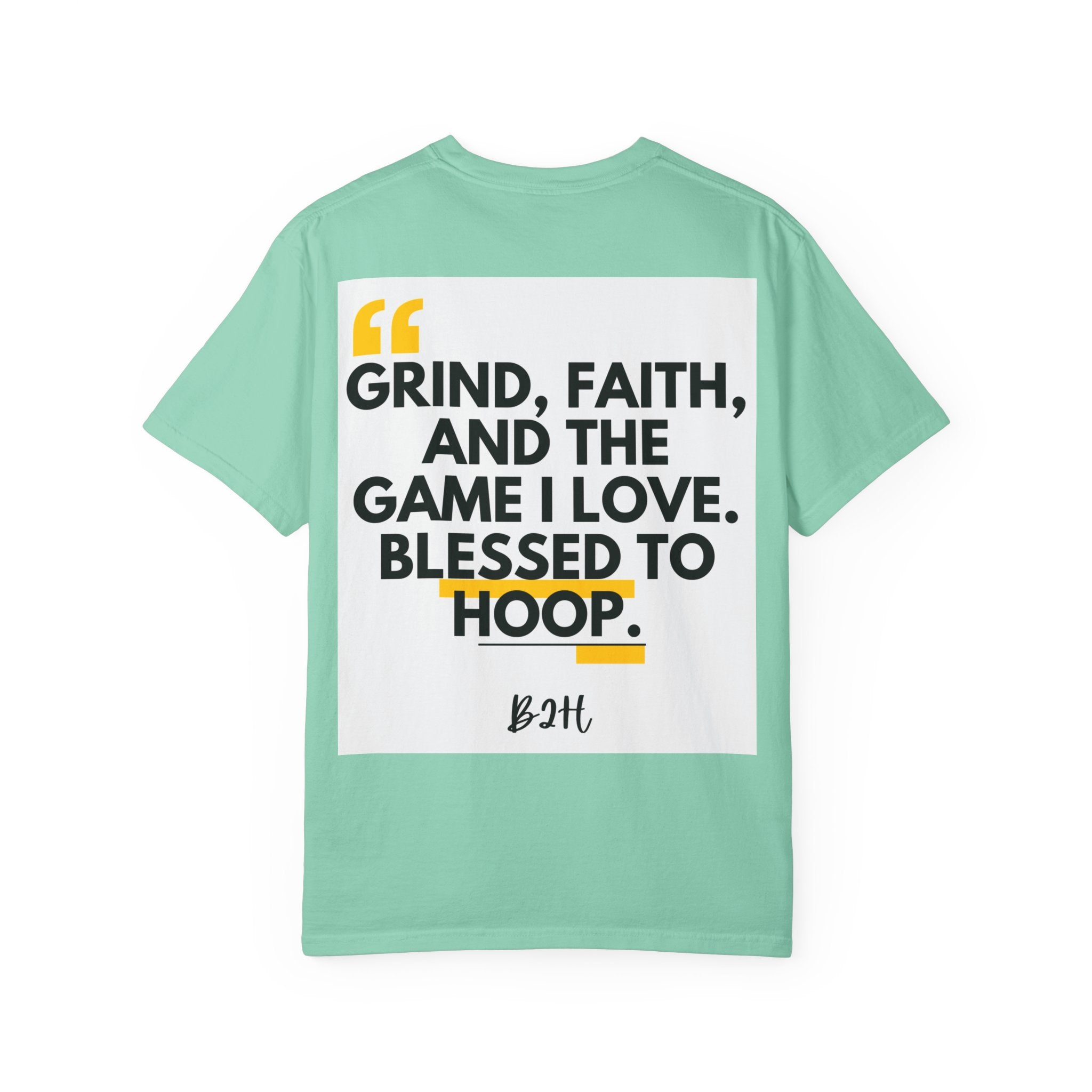 Garment-Dyed T-Shirt with Motivational Quote, Basketball Fan Gift, Inspirational Shirt, Faith and Sport Apparel, Fitness Quote Tee