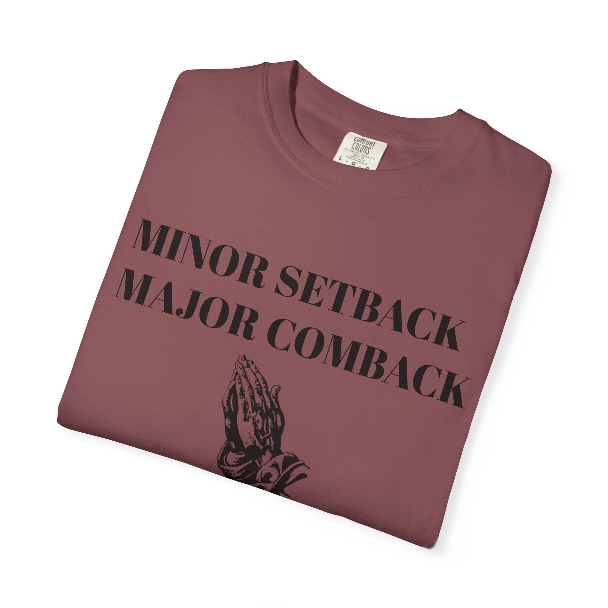 Motivational T-Shirt - Minor Setback Major Comeback, Casual Wear, Gift for Athletes, Positive Vibes, Unisex Fashion, Encouragement Tee