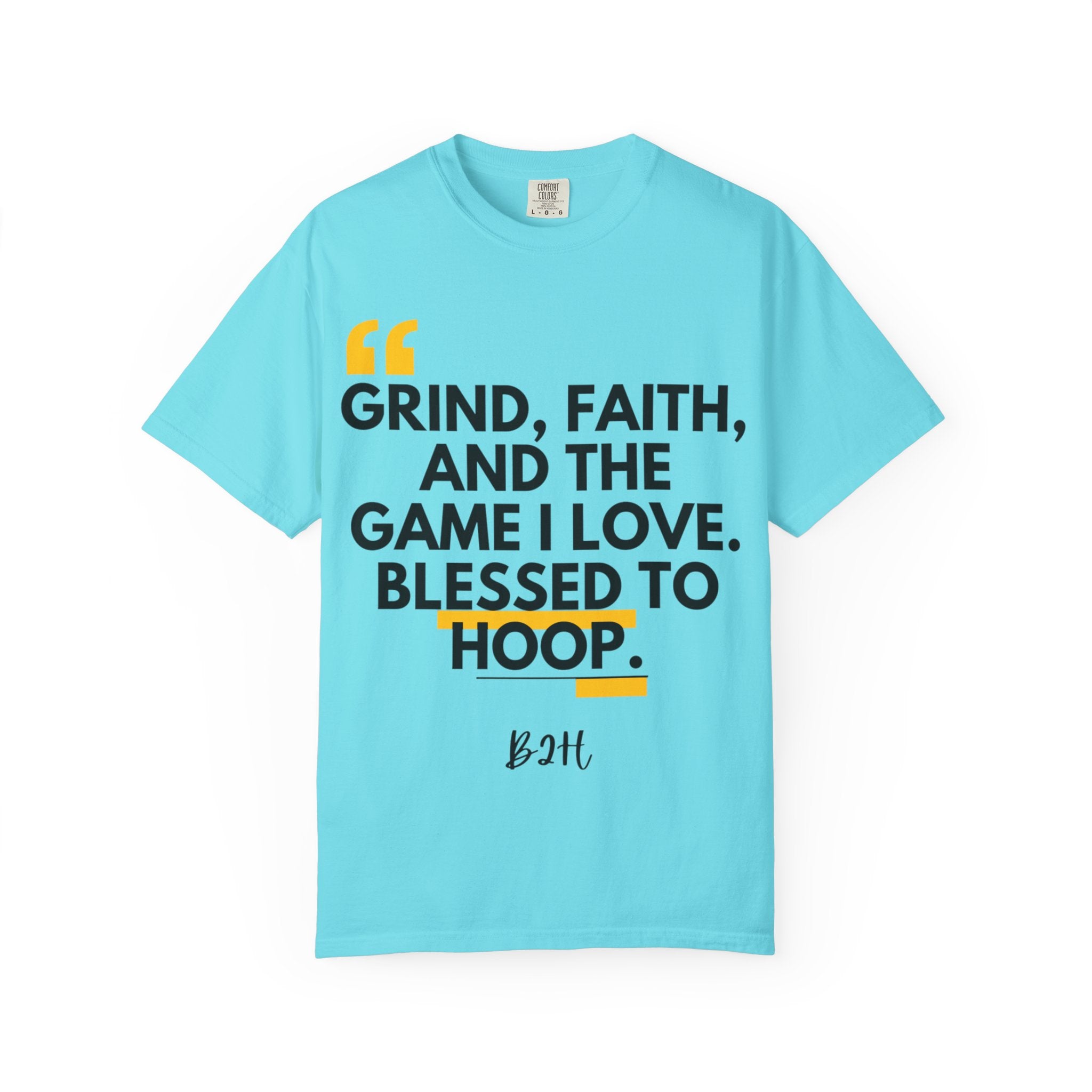 Garment-Dyed T-Shirt with Motivational Quote, Basketball Fan Gift, Inspirational Shirt, Faith and Sport Apparel, Fitness Quote Tee