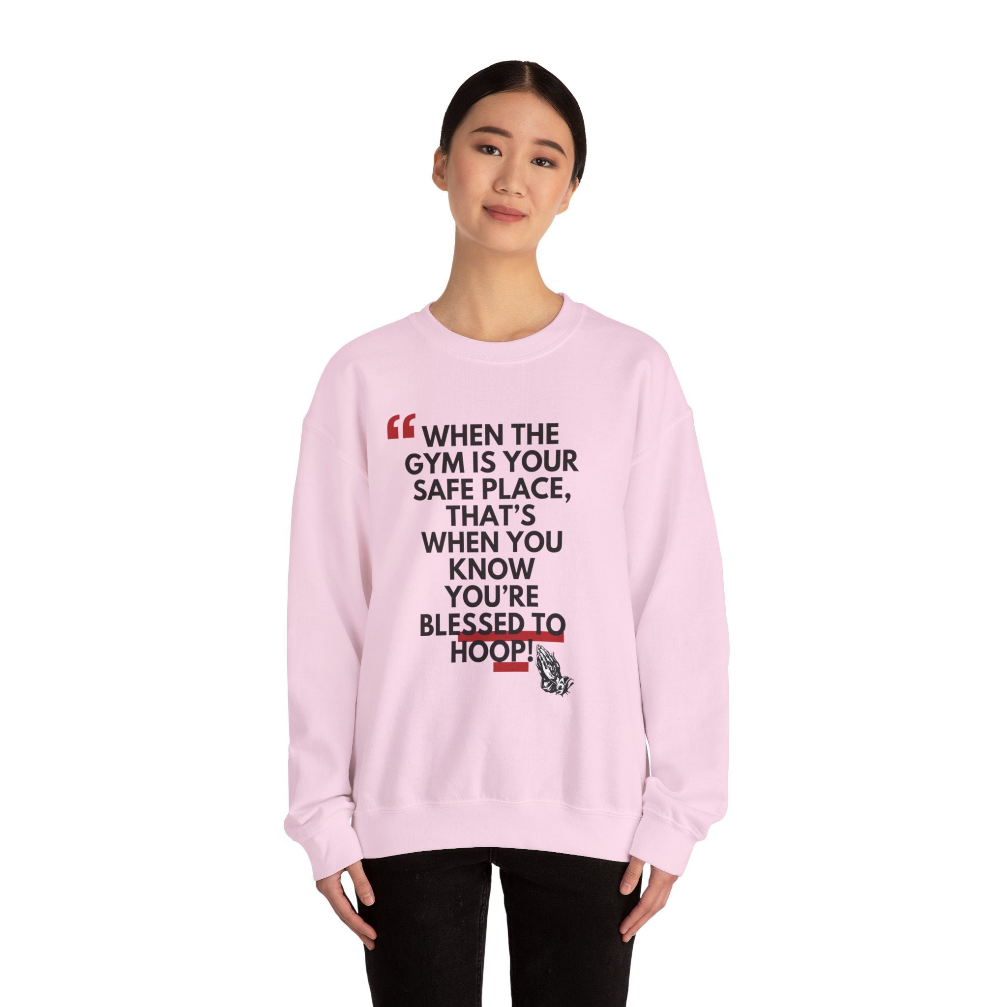 Gym Blessed Unisex Crewneck Sweatshirt, Motivational Apparel, Fitness Gift, Workout Outfit, Casual Style, Inspirational Clothing