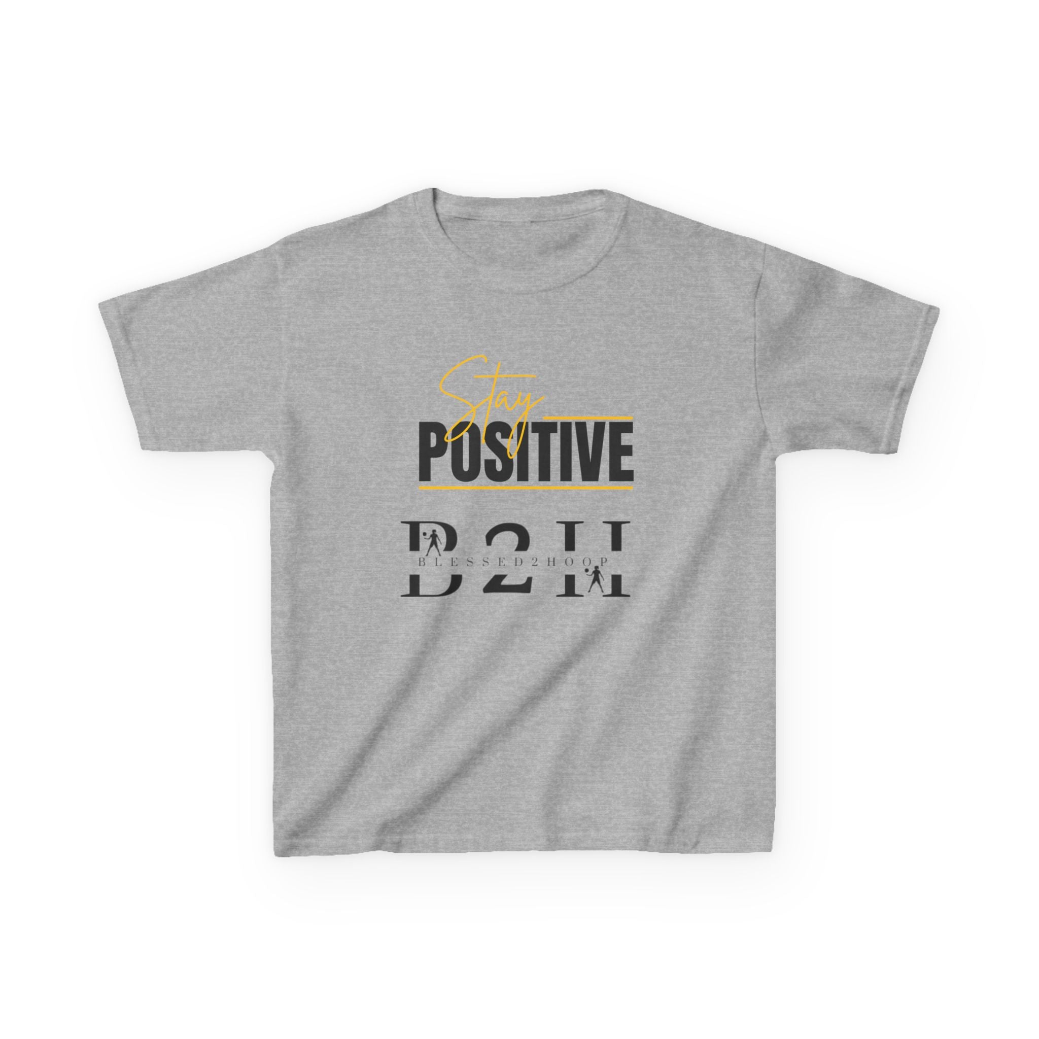Stay Positive Kids Tee, Inspirational Youth T-Shirt, Motivational Cotton Tee, Gift for Kids, Positive Message Apparel