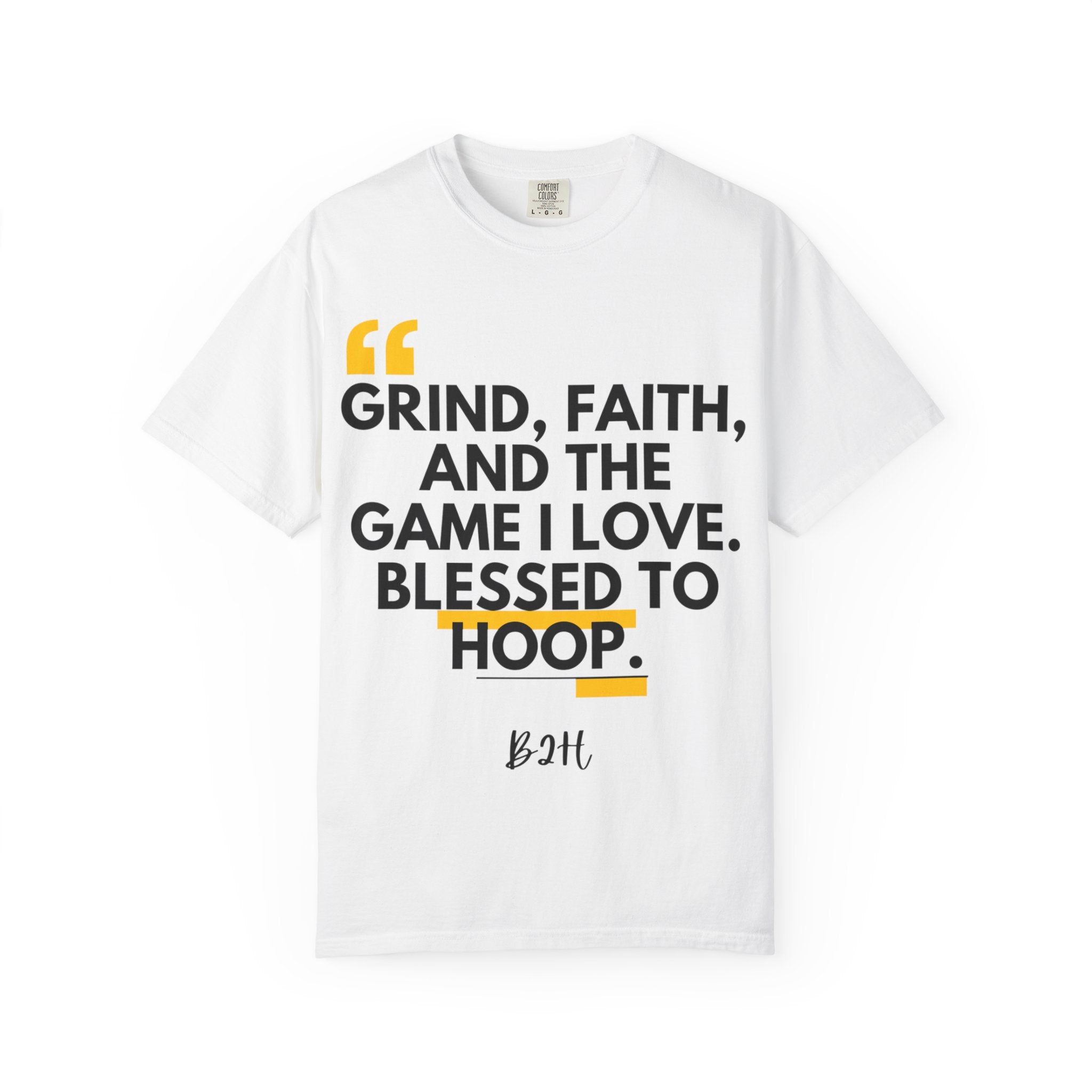 Garment-Dyed T-Shirt with Motivational Quote, Basketball Fan Gift, Inspirational Shirt, Faith and Sport Apparel, Fitness Quote Tee