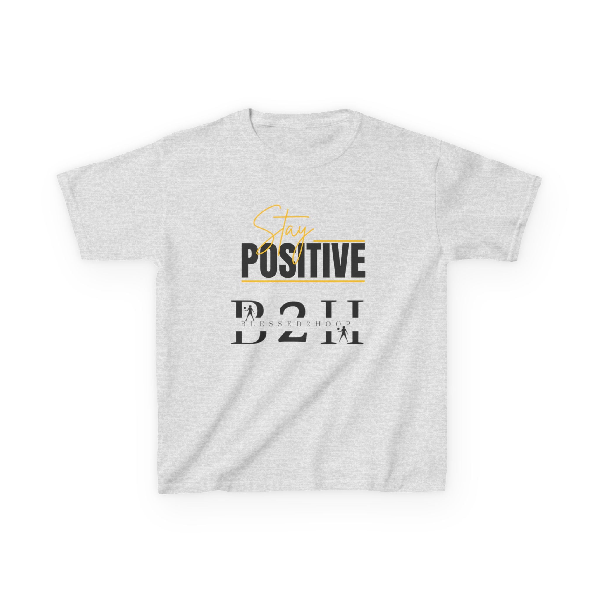 Stay Positive Kids Tee, Inspirational Youth T-Shirt, Motivational Cotton Tee, Gift for Kids, Positive Message Apparel