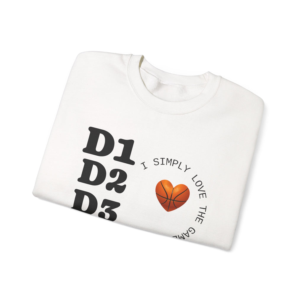 I Love the Game Crewneck Sweatshirt, Unisex Athletic Apparel, Sports Lover Gift, Casual Streetwear, Trendy Sweatshirt