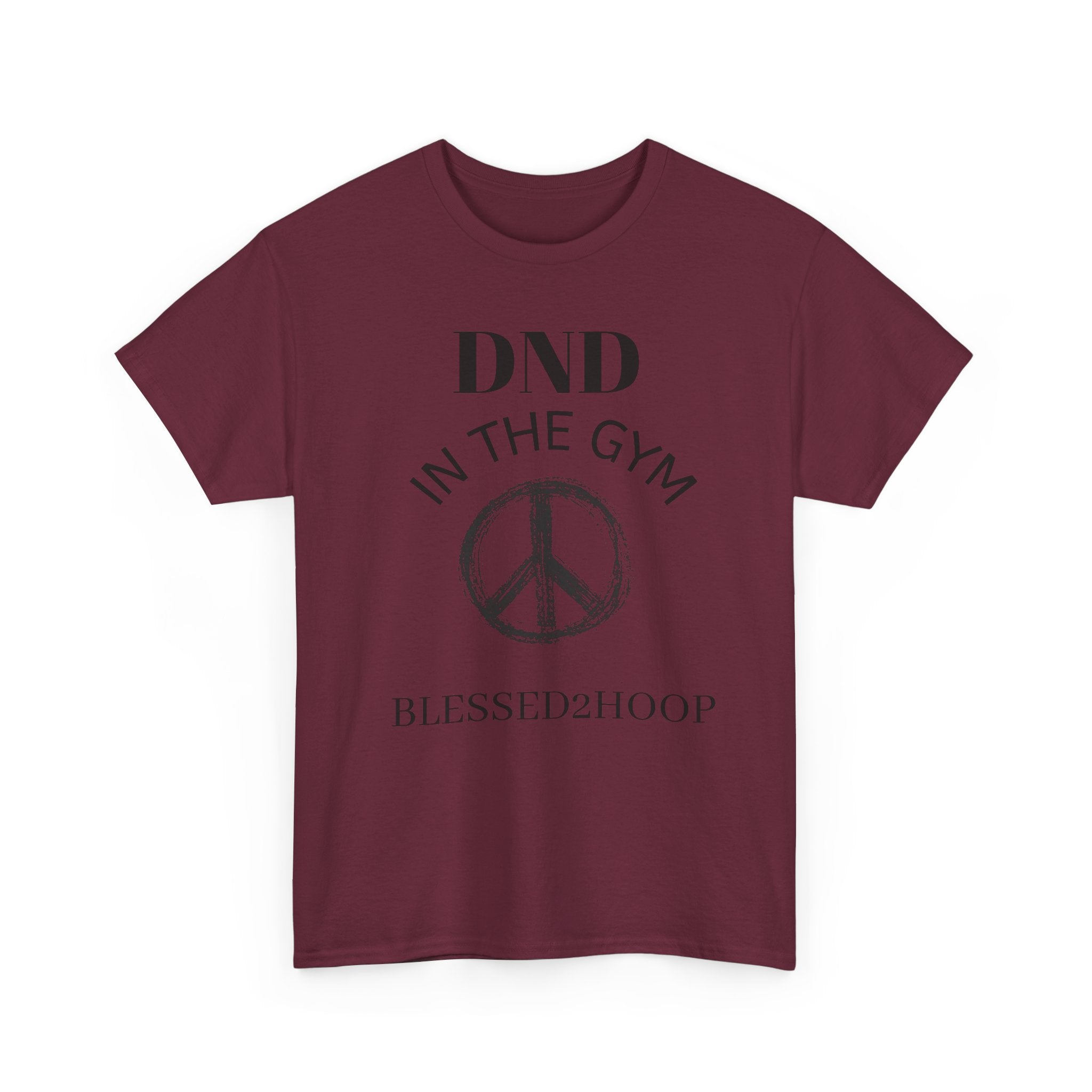 Blessed Gym Unisex Tee, Fitness Shirt, DND In The Gym T-Shirt, Casual Wear, Gift for Athletes, Peace Symbol Shirt