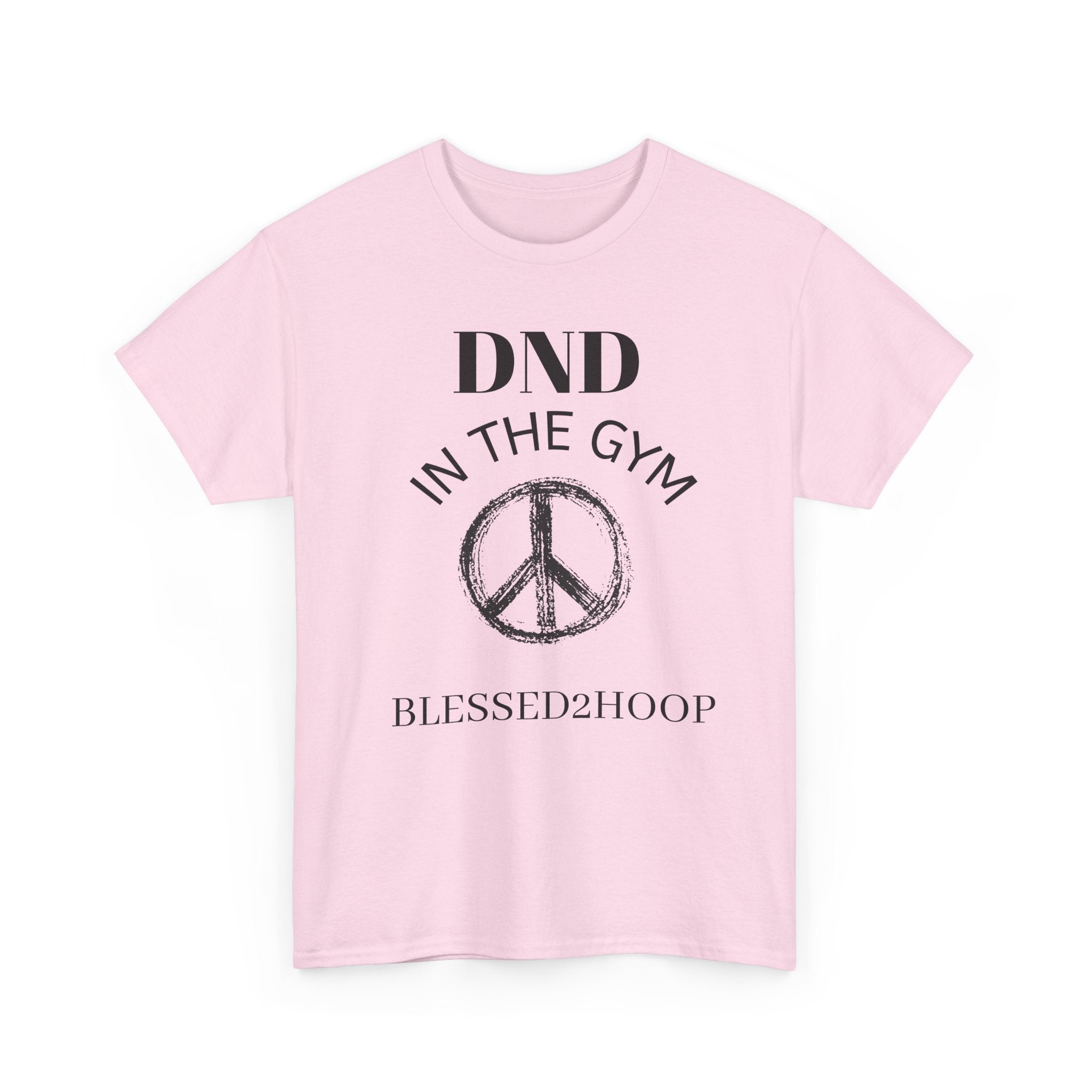 Blessed Gym Unisex Tee, Fitness Shirt, DND In The Gym T-Shirt, Casual Wear, Gift for Athletes, Peace Symbol Shirt