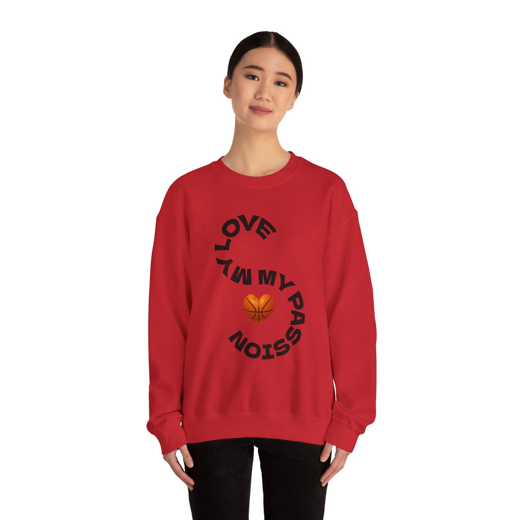 Love My Passion Unisex Crewneck Sweatshirt, Cozy Graphic Sweatshirt, Gift for Creatives, Casual Wear, Street Style