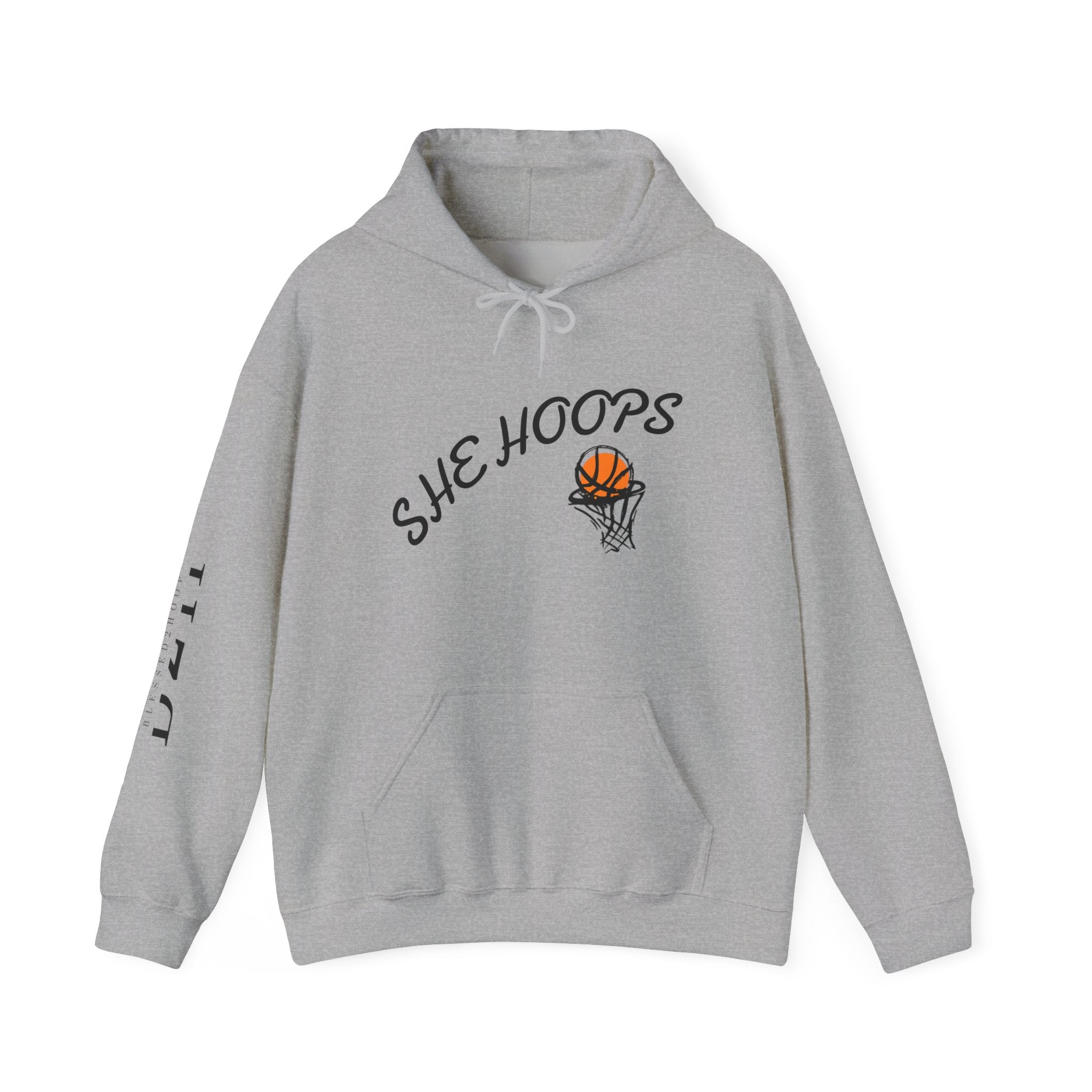 She Hoops Unisex Heavy Blend™ Hoodie - Perfect for Basketball Lovers, Sports Fans, Gift for Her, Athleisure Wear, Cozy Streetwear