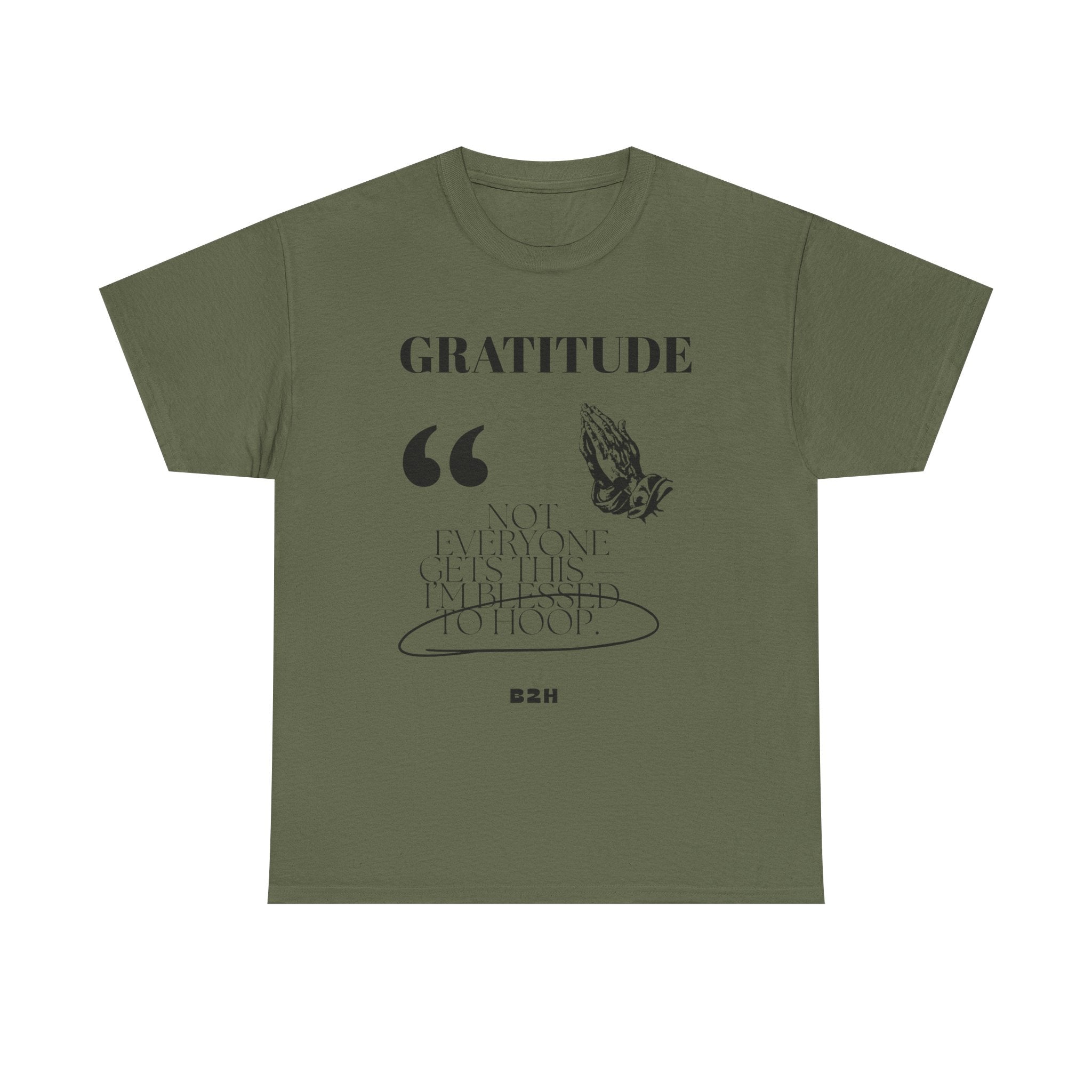 Gratitude Quote Unisex Heavy Cotton Tee, Inspirational T-Shirt, Casual Wear, Perfect Gift for Holidays, Comfortable Everyday Wear