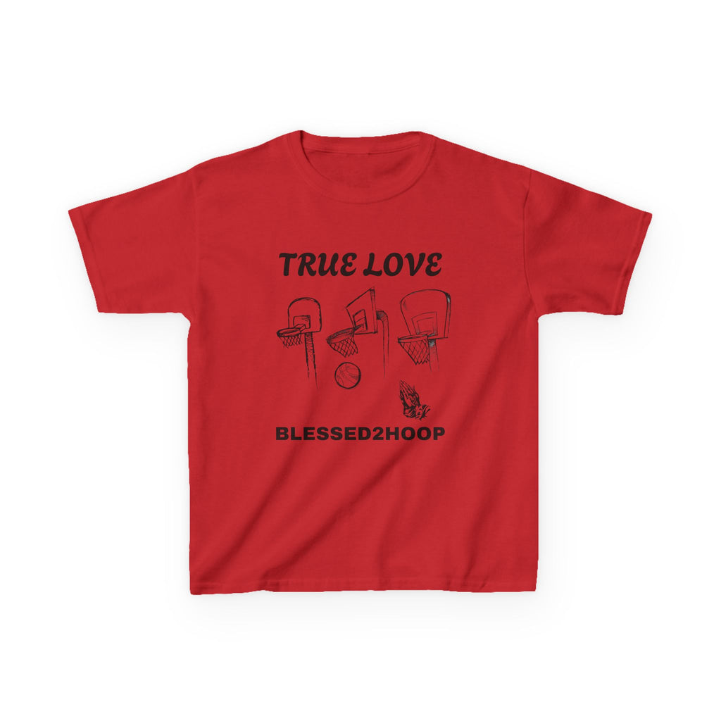 Kids Basketball Tee - "True Love" Design for Young Athletes, Sports Day, Gift for Basketball Lovers, Youth Sports Shirt, Team Spirit