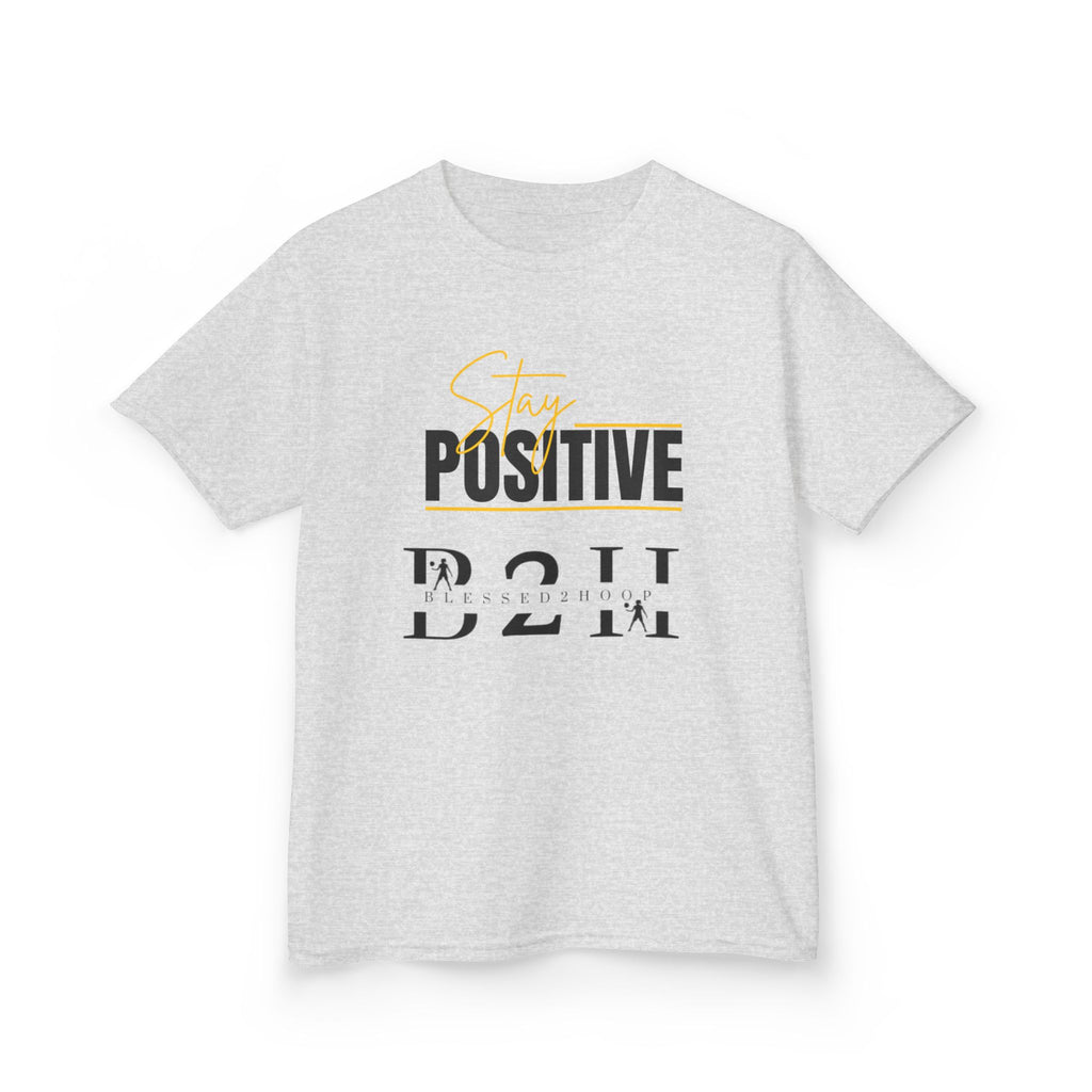 Stay Positive Kids Tee, Inspirational Youth T-Shirt, Motivational Cotton Tee, Gift for Kids, Positive Message Apparel