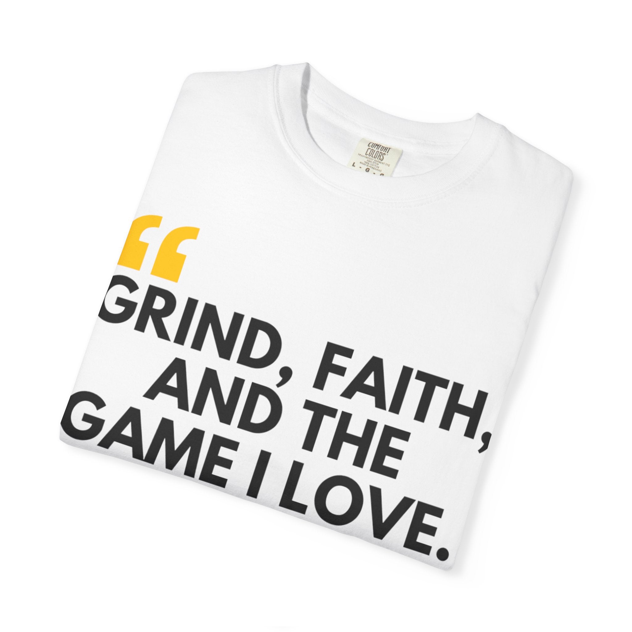 Garment-Dyed T-Shirt with Motivational Quote, Basketball Fan Gift, Inspirational Shirt, Faith and Sport Apparel, Fitness Quote Tee