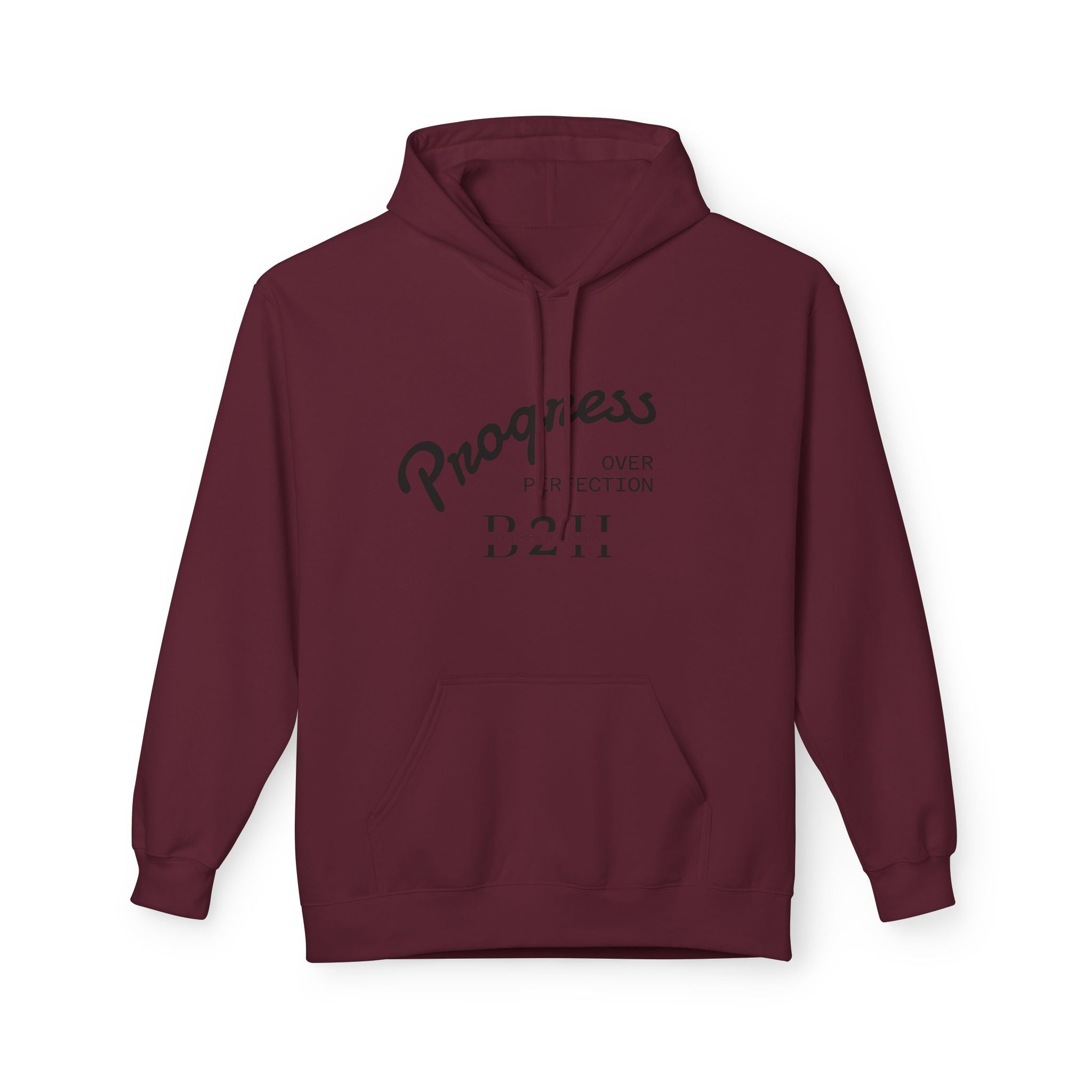 Progress Over Perfection Hoodie | Cozy Unisex Fleece Sweatshirt for Motivation, Gift for Him/Her, Inspirational Apparel, Casual Wear