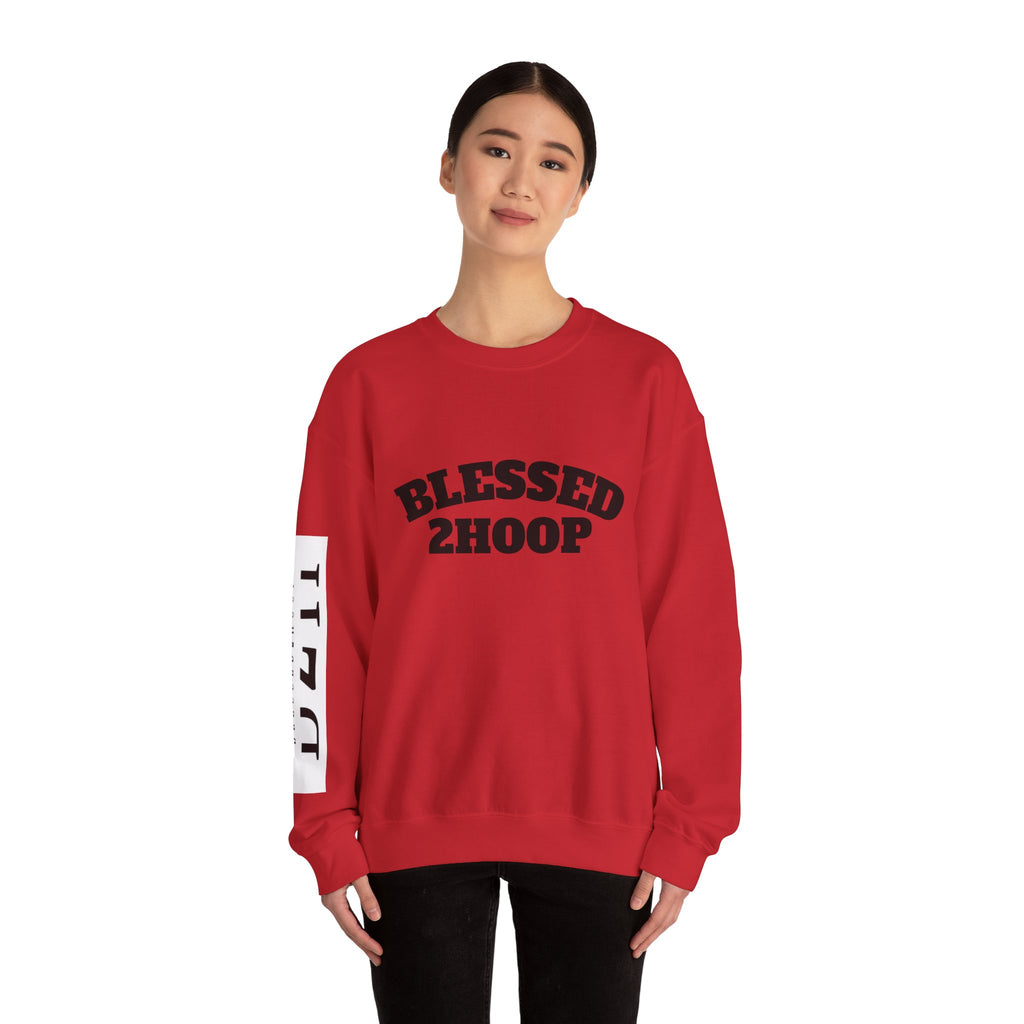 Blessed 2 Hoop Sweatshirt - Unisex Heavy Blend Crewneck, Comfortable, Casual Wear, Perfect for Athletes, Gifts for Basketball Lovers