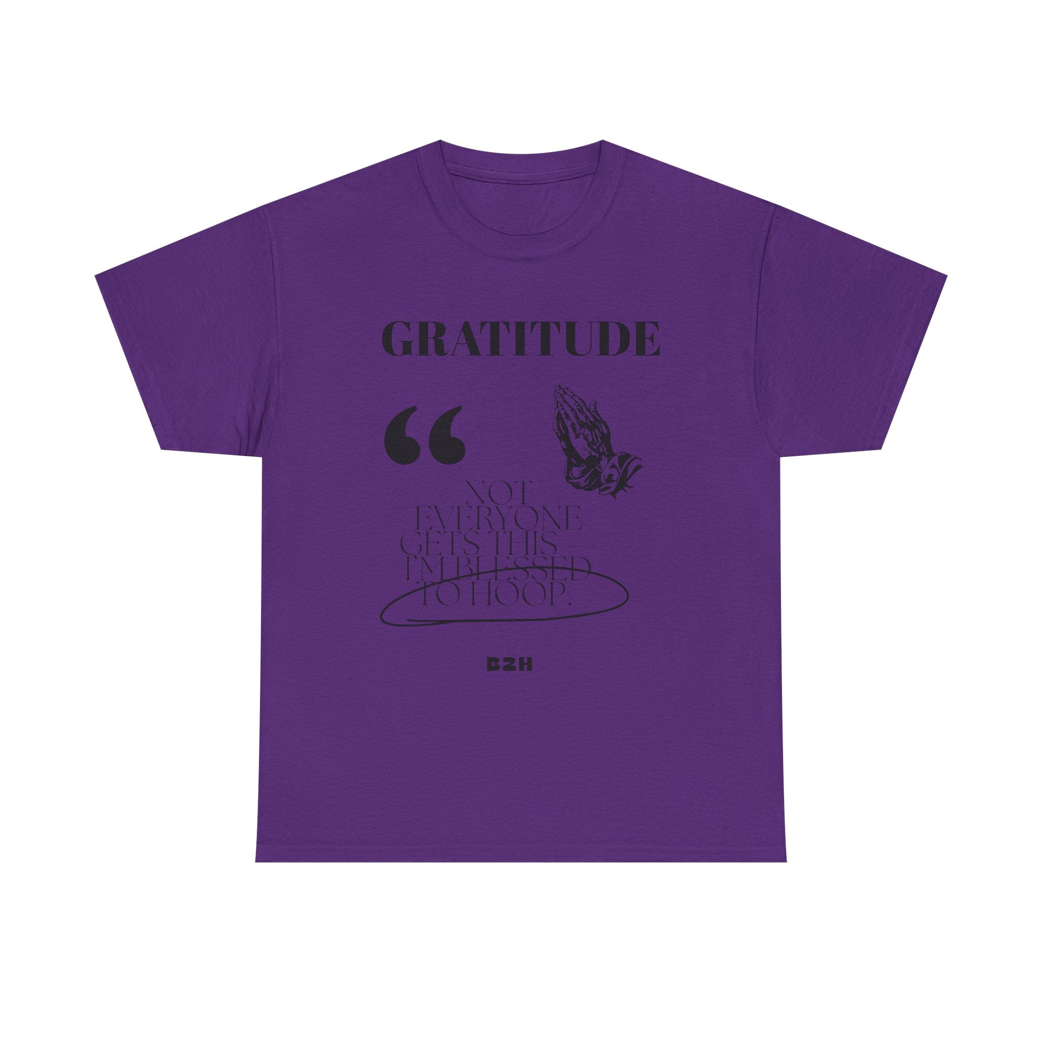 Gratitude Quote Unisex Heavy Cotton Tee, Inspirational T-Shirt, Casual Wear, Perfect Gift for Holidays, Comfortable Everyday Wear