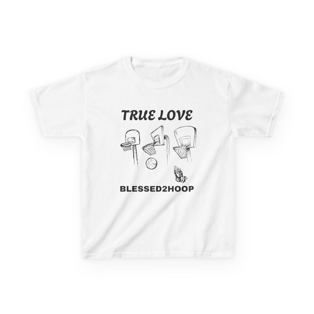 Kids Basketball Tee - "True Love" Design for Young Athletes, Sports Day, Gift for Basketball Lovers, Youth Sports Shirt, Team Spirit
