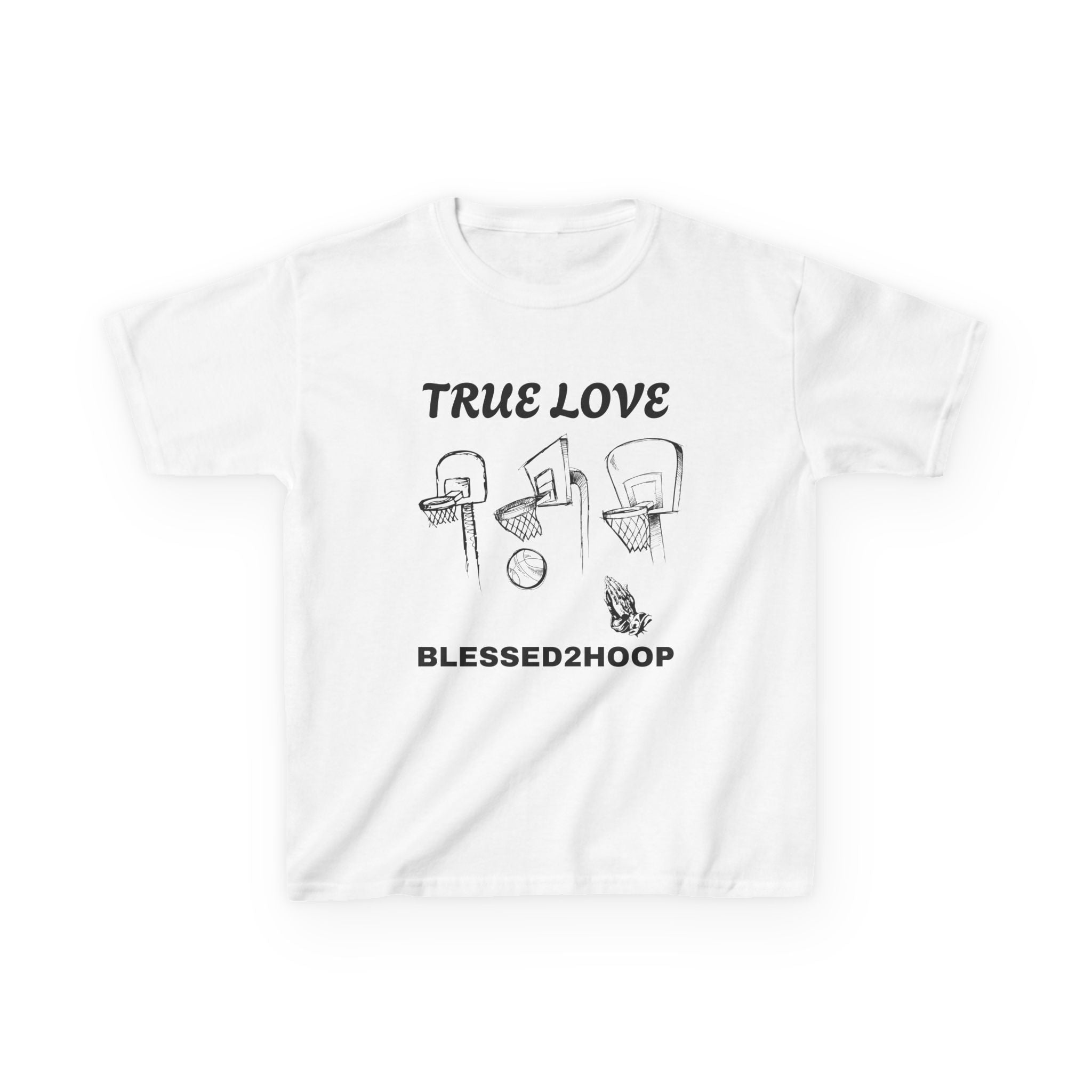 Kids Basketball Tee - "True Love" Design for Young Athletes, Sports Day, Gift for Basketball Lovers, Youth Sports Shirt, Team Spirit