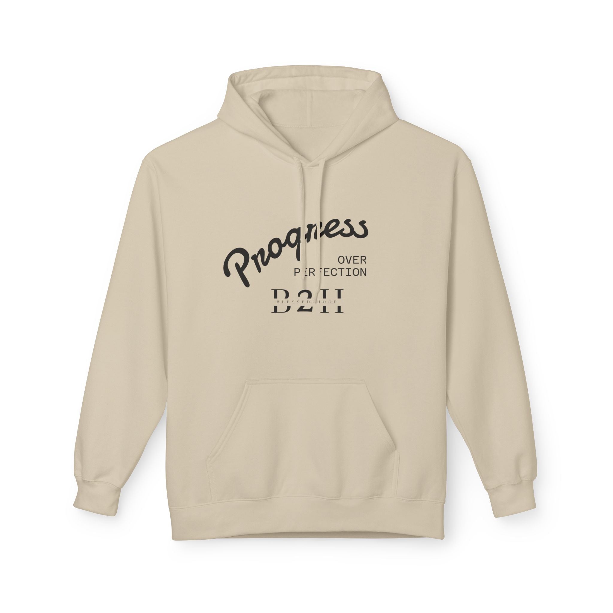 Progress Over Perfection Hoodie | Cozy Unisex Fleece Sweatshirt for Motivation, Gift for Him/Her, Inspirational Apparel, Casual Wear