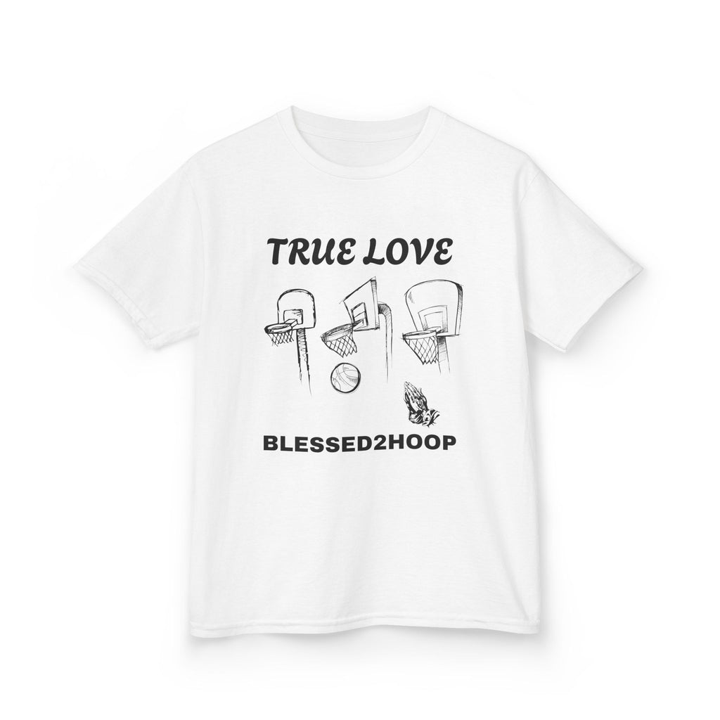Kids Basketball Tee - "True Love" Design for Young Athletes, Sports Day, Gift for Basketball Lovers, Youth Sports Shirt, Team Spirit