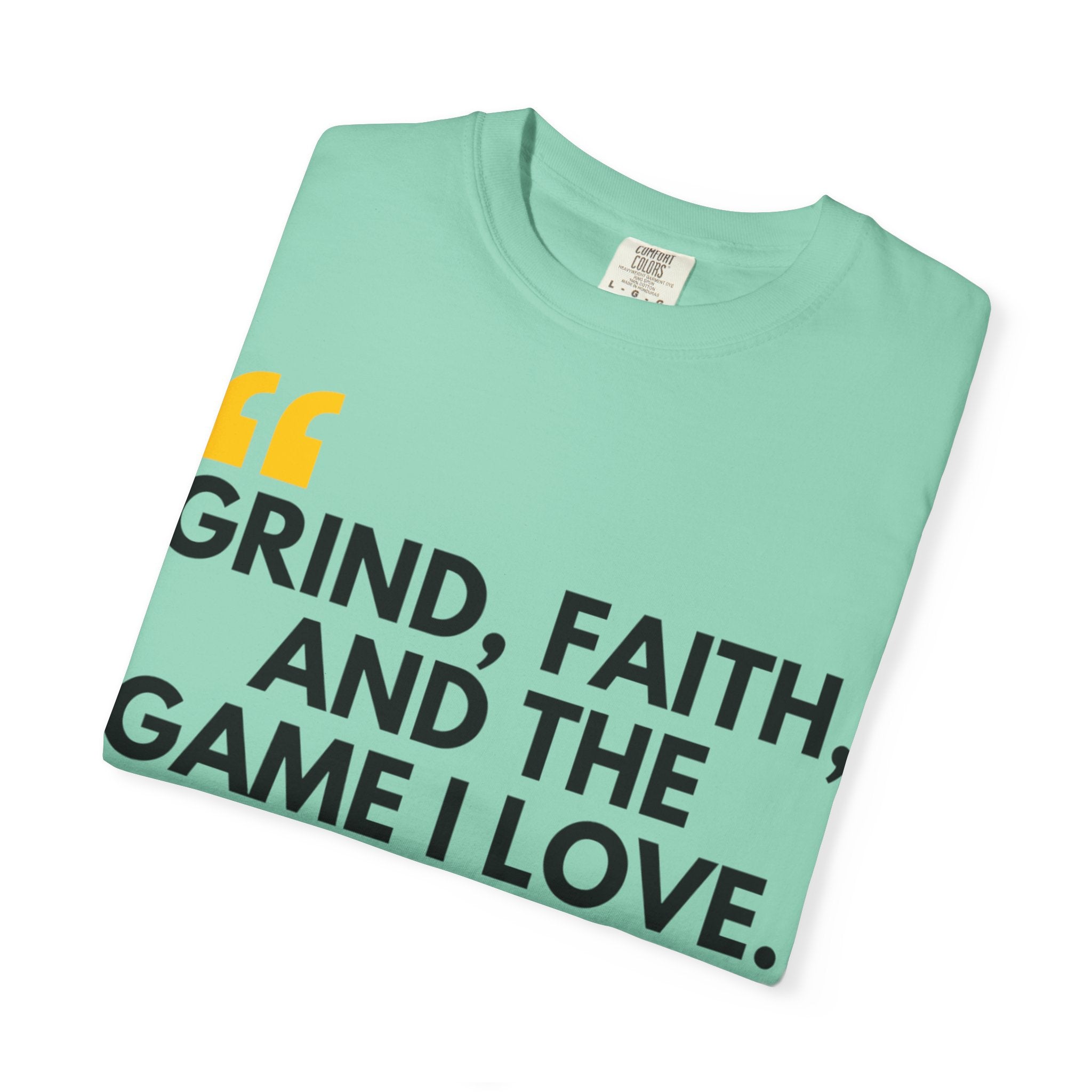 Garment-Dyed T-Shirt with Motivational Quote, Basketball Fan Gift, Inspirational Shirt, Faith and Sport Apparel, Fitness Quote Tee