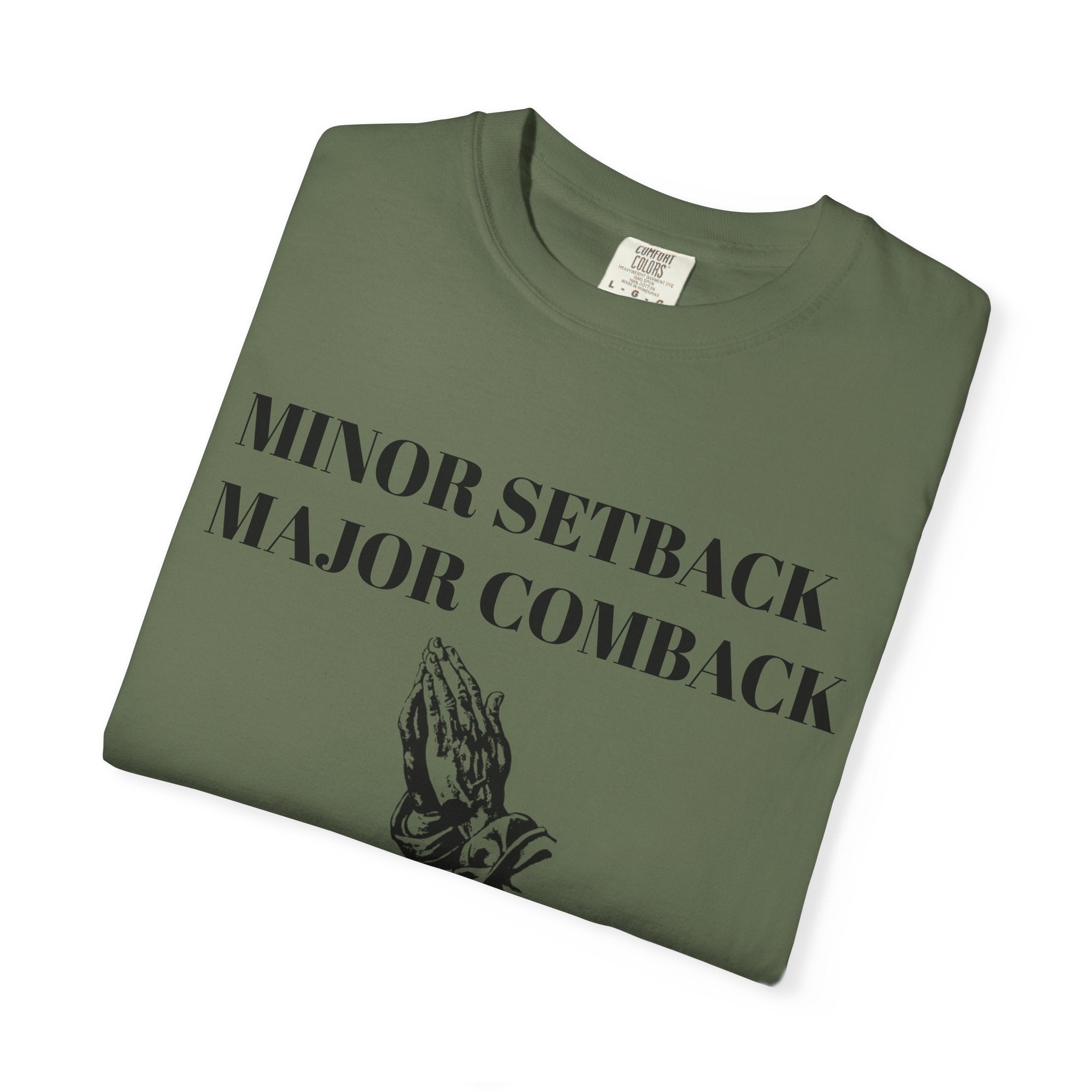Motivational T-Shirt - Minor Setback Major Comeback, Casual Wear, Gift for Athletes, Positive Vibes, Unisex Fashion, Encouragement Tee