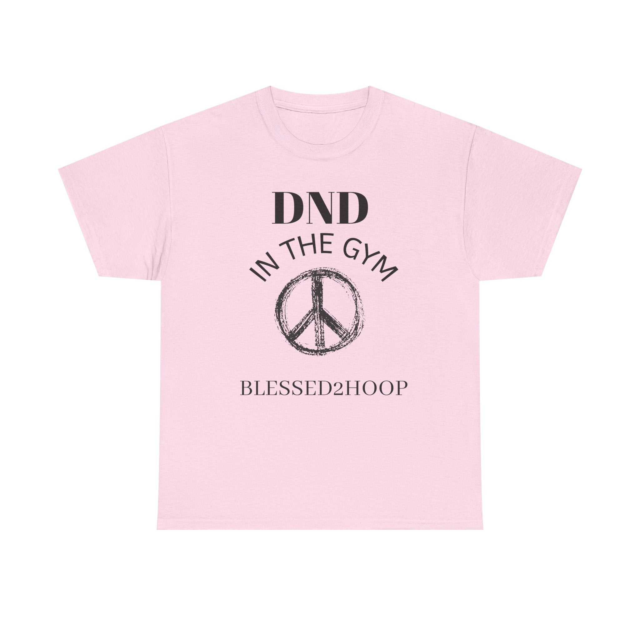 Blessed Gym Unisex Tee, Fitness Shirt, DND In The Gym T-Shirt, Casual Wear, Gift for Athletes, Peace Symbol Shirt
