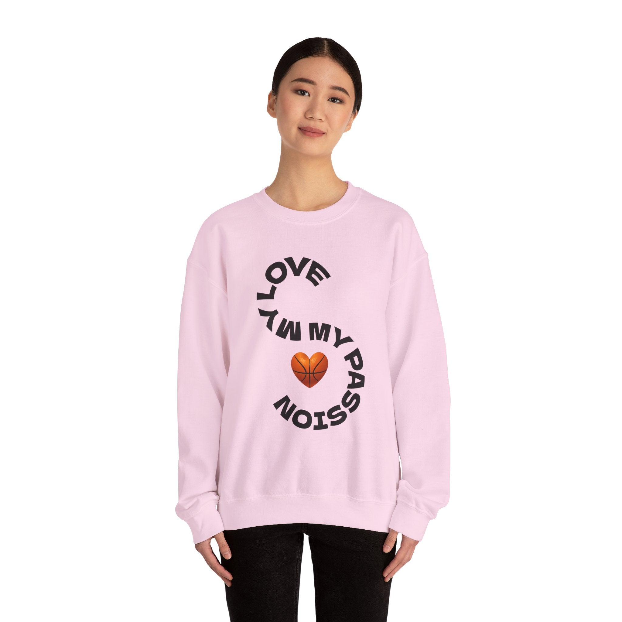 Love My Passion Unisex Crewneck Sweatshirt, Cozy Graphic Sweatshirt, Gift for Creatives, Casual Wear, Street Style