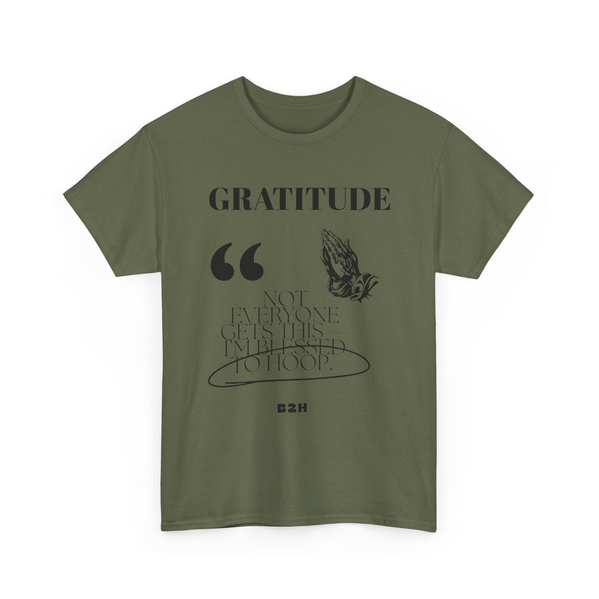 Gratitude Quote Unisex Heavy Cotton Tee, Inspirational T-Shirt, Casual Wear, Perfect Gift for Holidays, Comfortable Everyday Wear