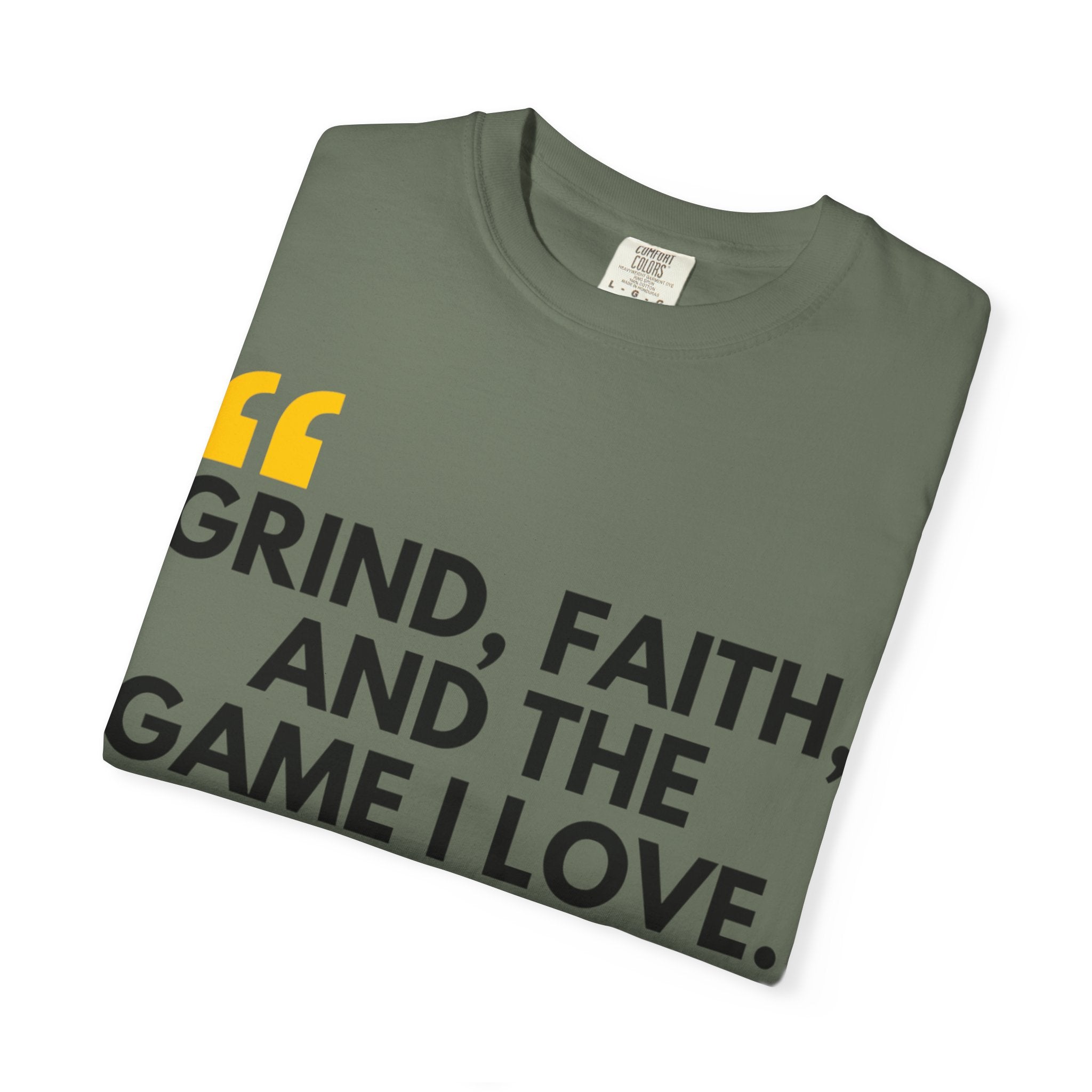 Garment-Dyed T-Shirt with Motivational Quote, Basketball Fan Gift, Inspirational Shirt, Faith and Sport Apparel, Fitness Quote Tee