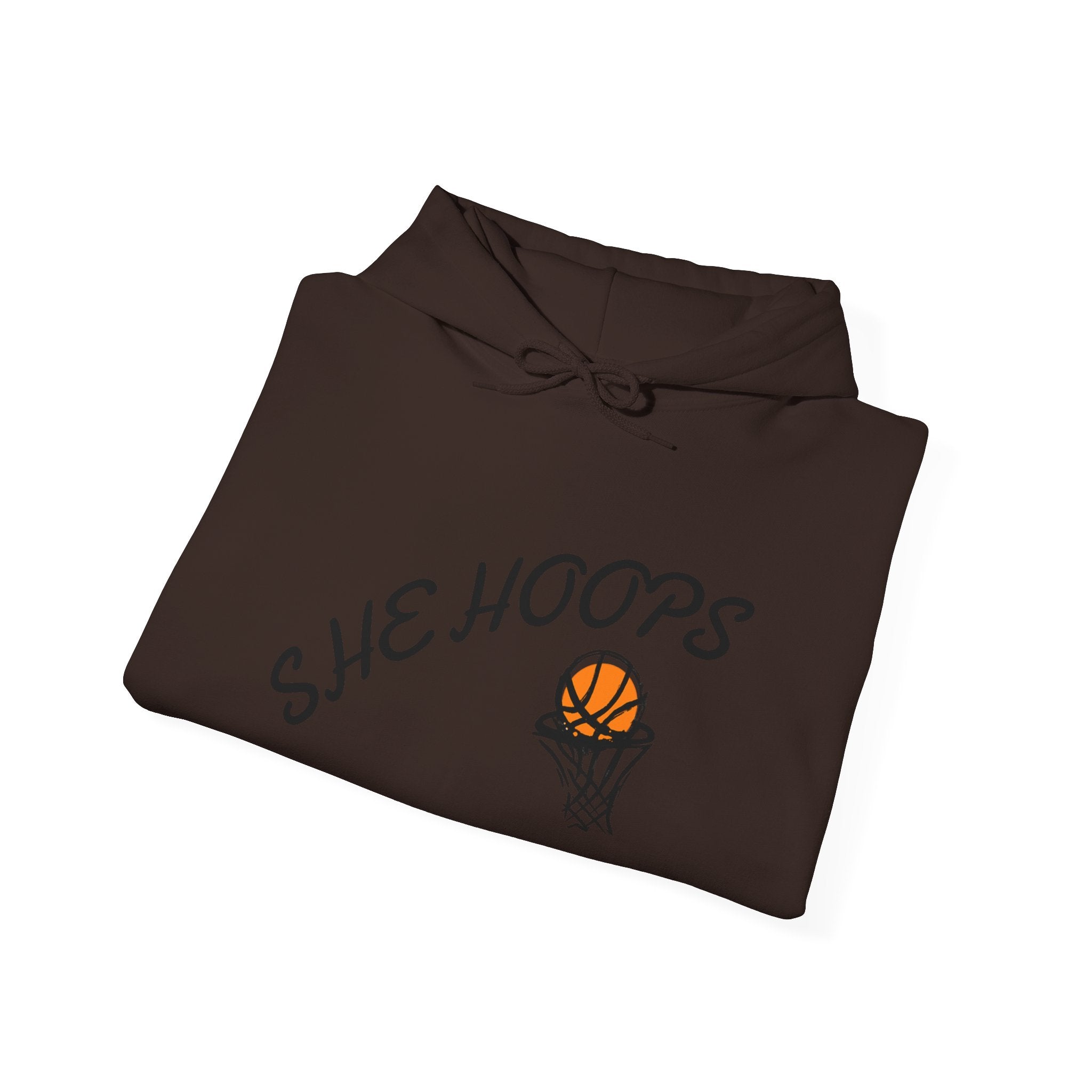 She Hoops Unisex Heavy Blend™ Hoodie - Perfect for Basketball Lovers, Sports Fans, Gift for Her, Athleisure Wear, Cozy Streetwear