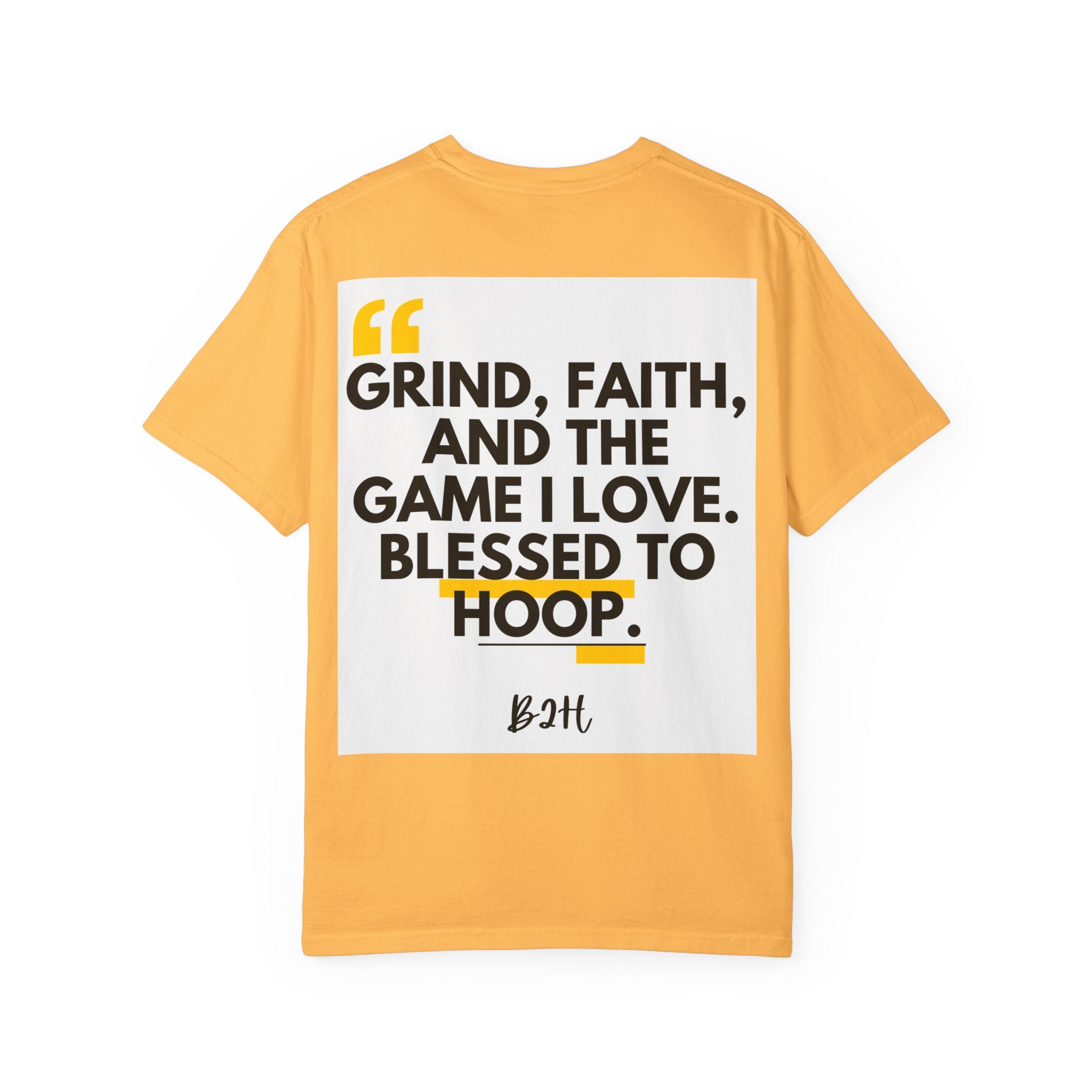 Garment-Dyed T-Shirt with Motivational Quote, Basketball Fan Gift, Inspirational Shirt, Faith and Sport Apparel, Fitness Quote Tee