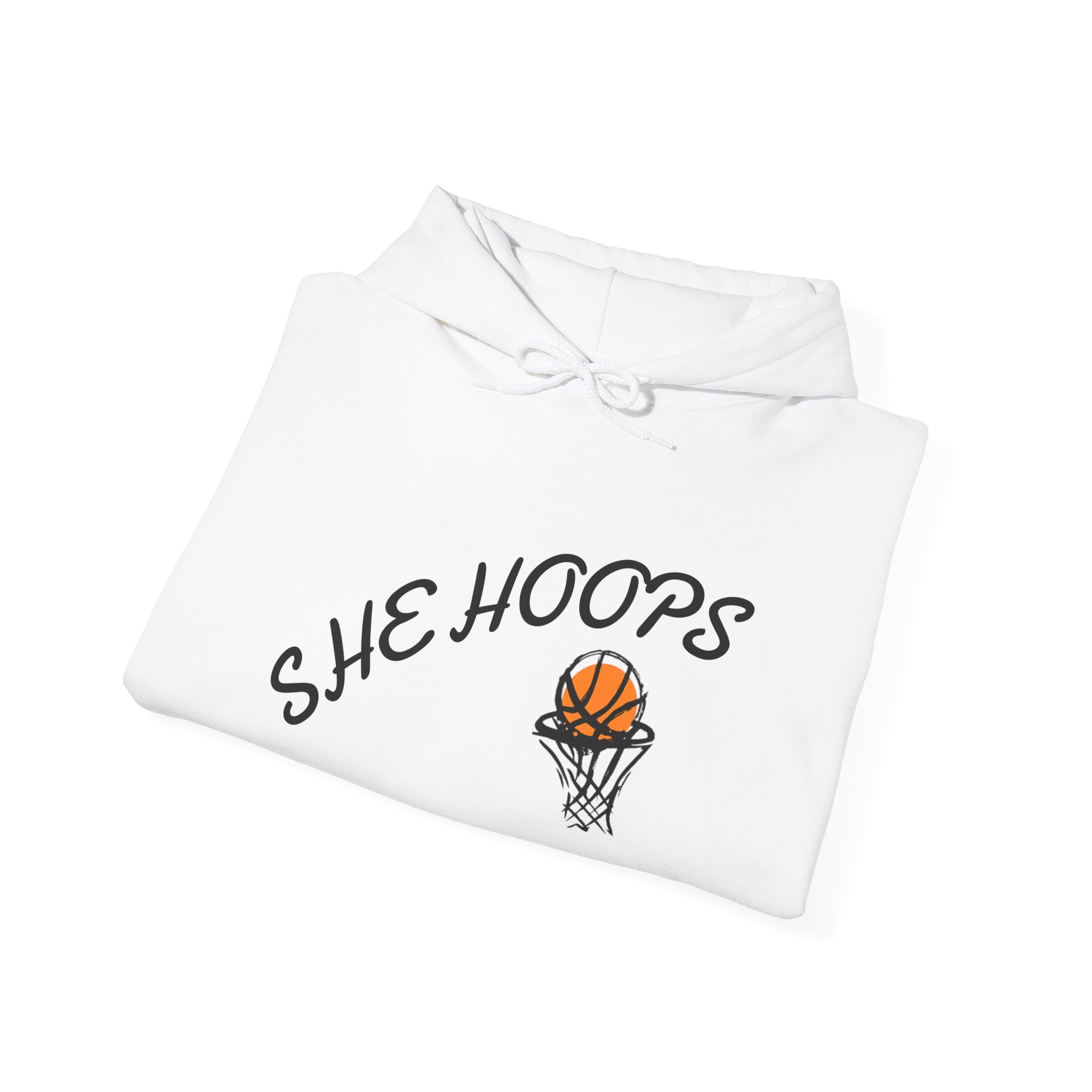 She Hoops Unisex Heavy Blend™ Hoodie - Perfect for Basketball Lovers, Sports Fans, Gift for Her, Athleisure Wear, Cozy Streetwear