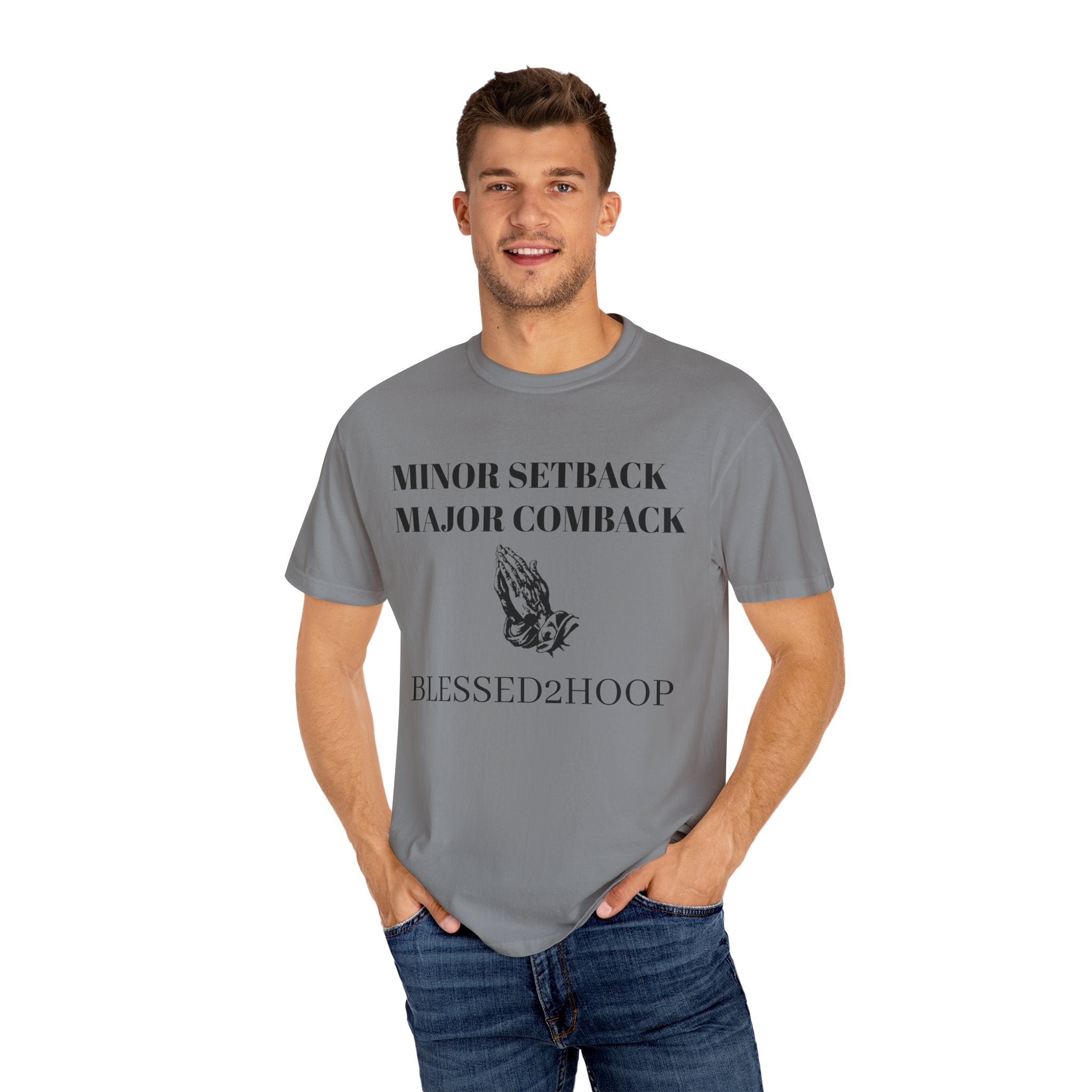 Motivational T-Shirt - Minor Setback Major Comeback, Casual Wear, Gift for Athletes, Positive Vibes, Unisex Fashion, Encouragement Tee