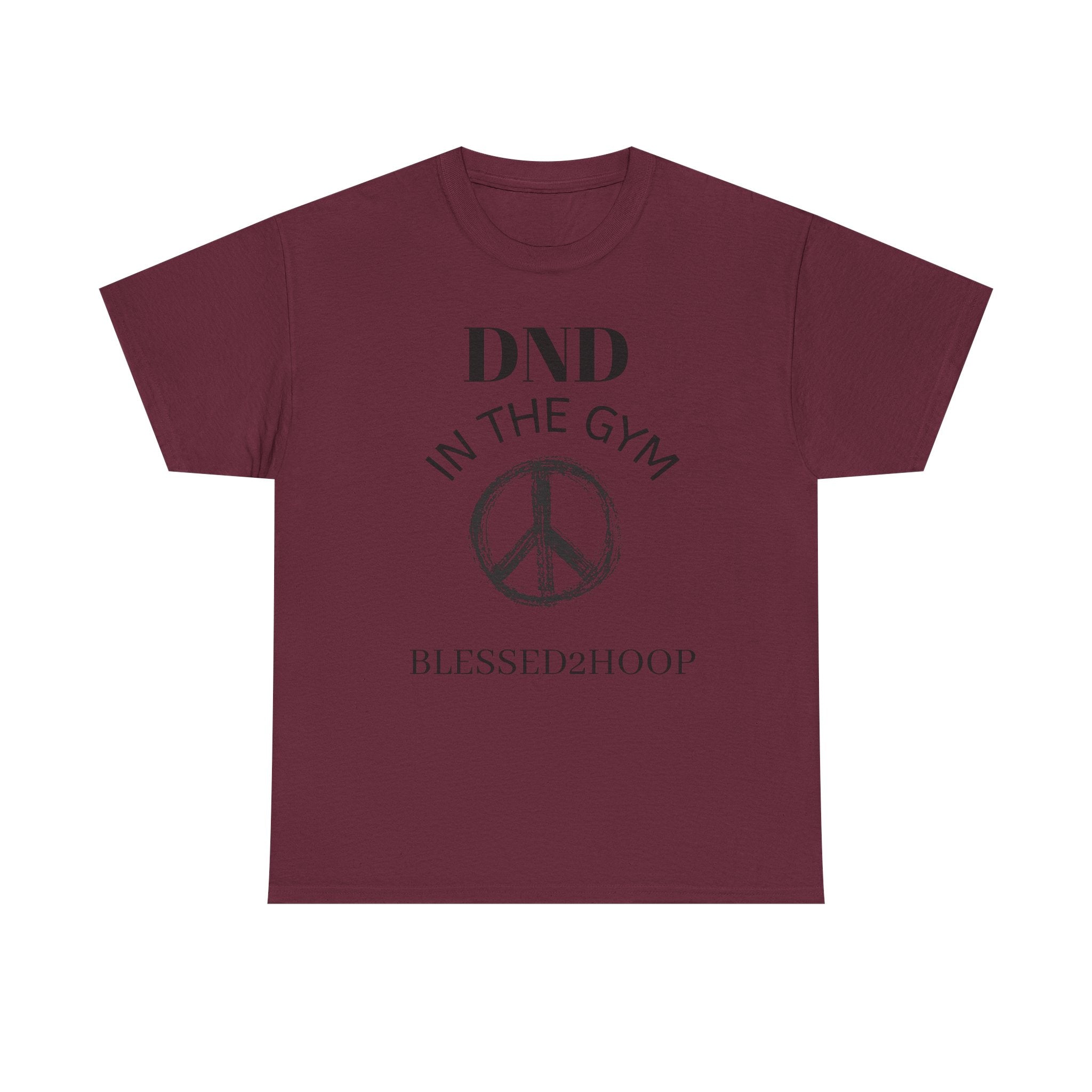 Blessed Gym Unisex Tee, Fitness Shirt, DND In The Gym T-Shirt, Casual Wear, Gift for Athletes, Peace Symbol Shirt