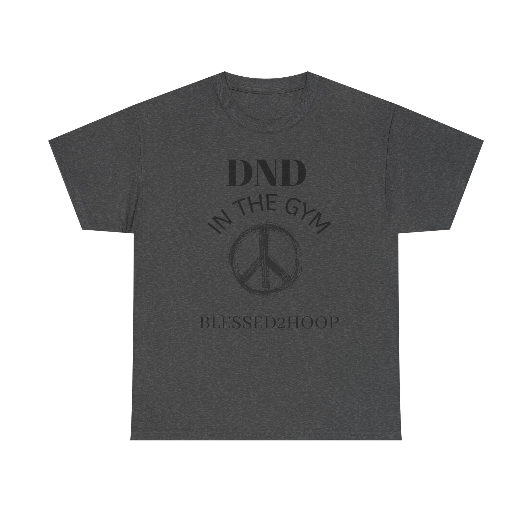 Blessed Gym Unisex Tee, Fitness Shirt, DND In The Gym T-Shirt, Casual Wear, Gift for Athletes, Peace Symbol Shirt