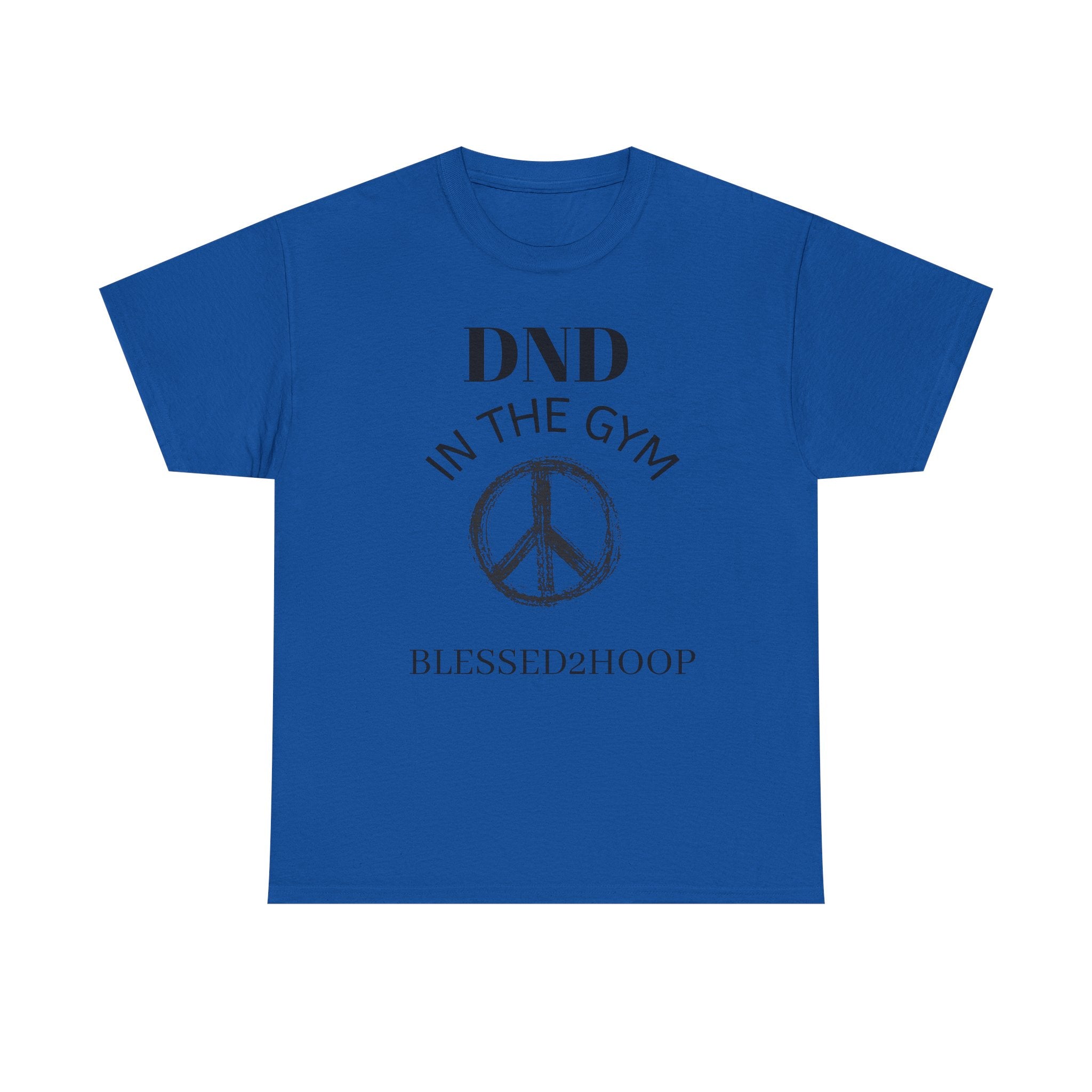 Blessed Gym Unisex Tee, Fitness Shirt, DND In The Gym T-Shirt, Casual Wear, Gift for Athletes, Peace Symbol Shirt
