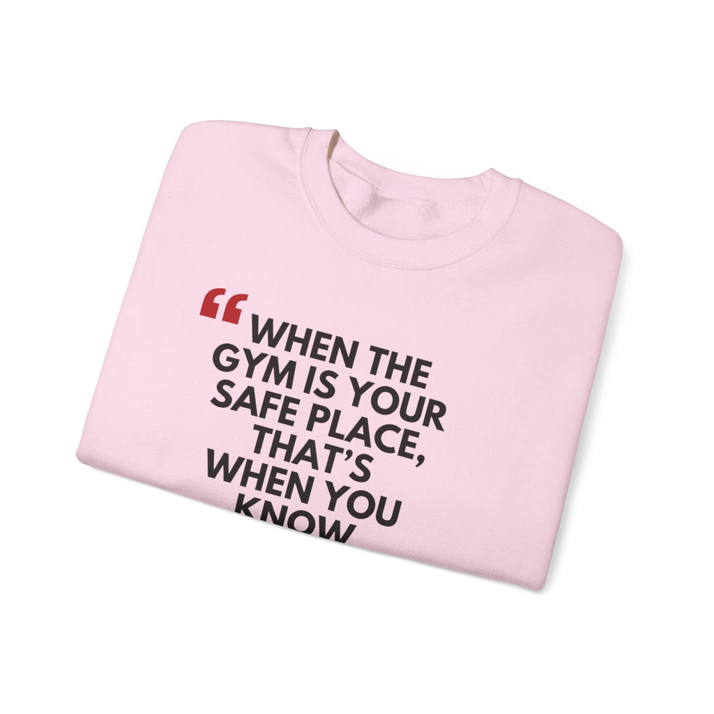 Gym Blessed Unisex Crewneck Sweatshirt, Motivational Apparel, Fitness Gift, Workout Outfit, Casual Style, Inspirational Clothing