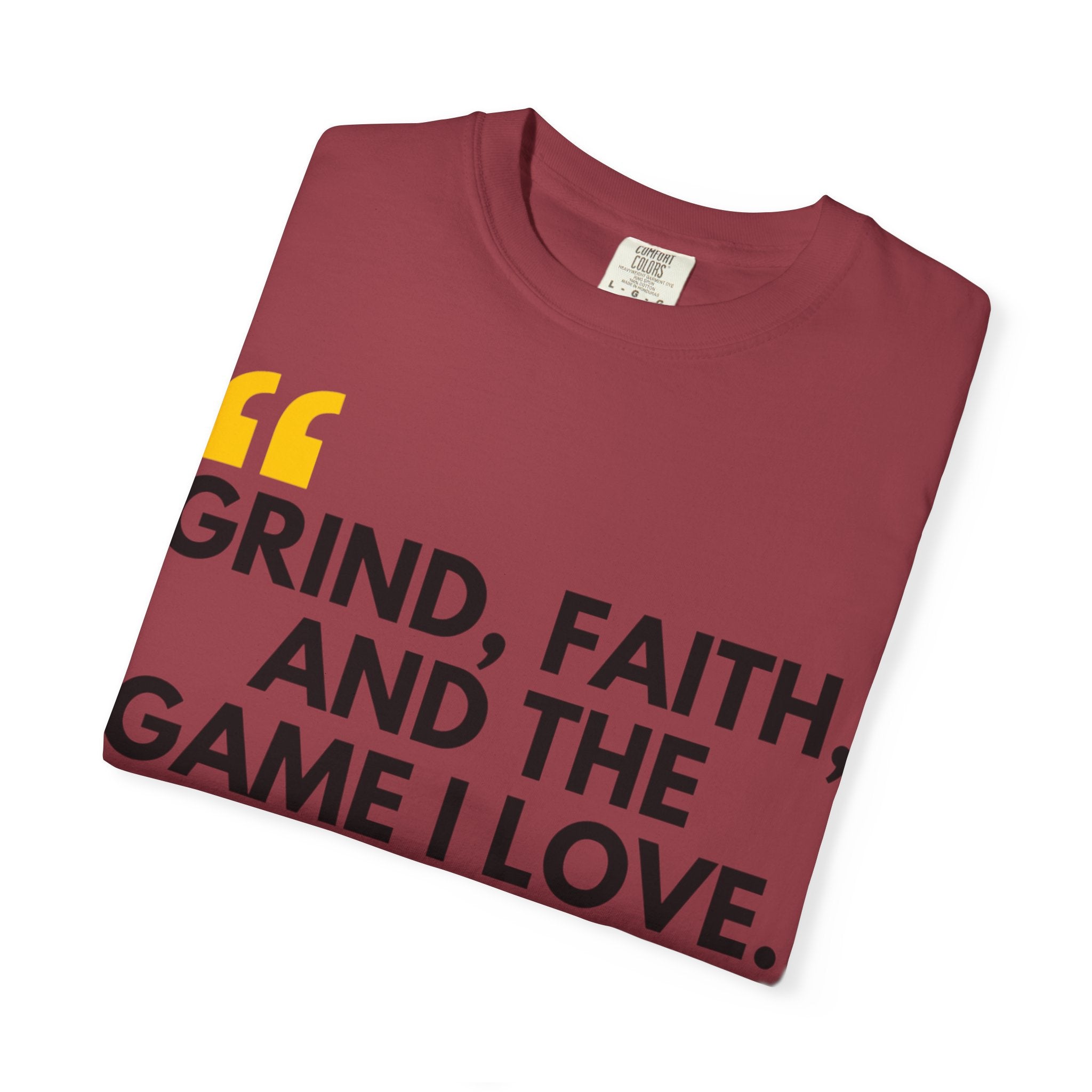 Garment-Dyed T-Shirt with Motivational Quote, Basketball Fan Gift, Inspirational Shirt, Faith and Sport Apparel, Fitness Quote Tee