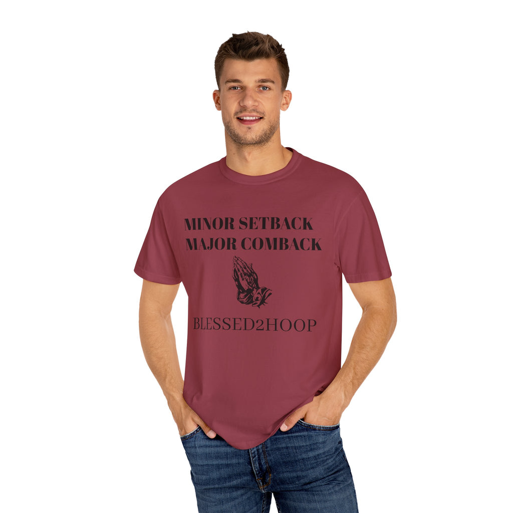 Motivational T-Shirt - Minor Setback Major Comeback, Casual Wear, Gift for Athletes, Positive Vibes, Unisex Fashion, Encouragement Tee