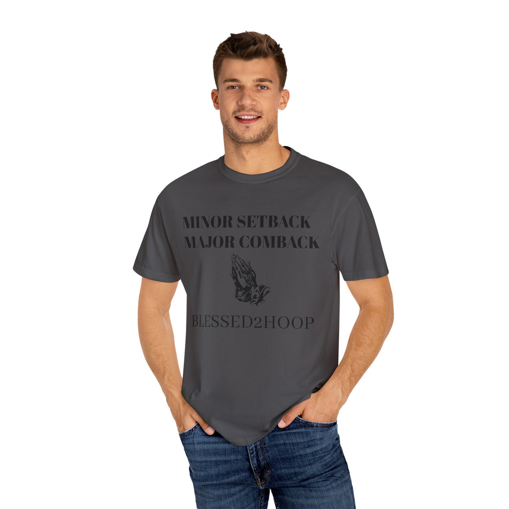 Motivational T-Shirt - Minor Setback Major Comeback, Casual Wear, Gift for Athletes, Positive Vibes, Unisex Fashion, Encouragement Tee