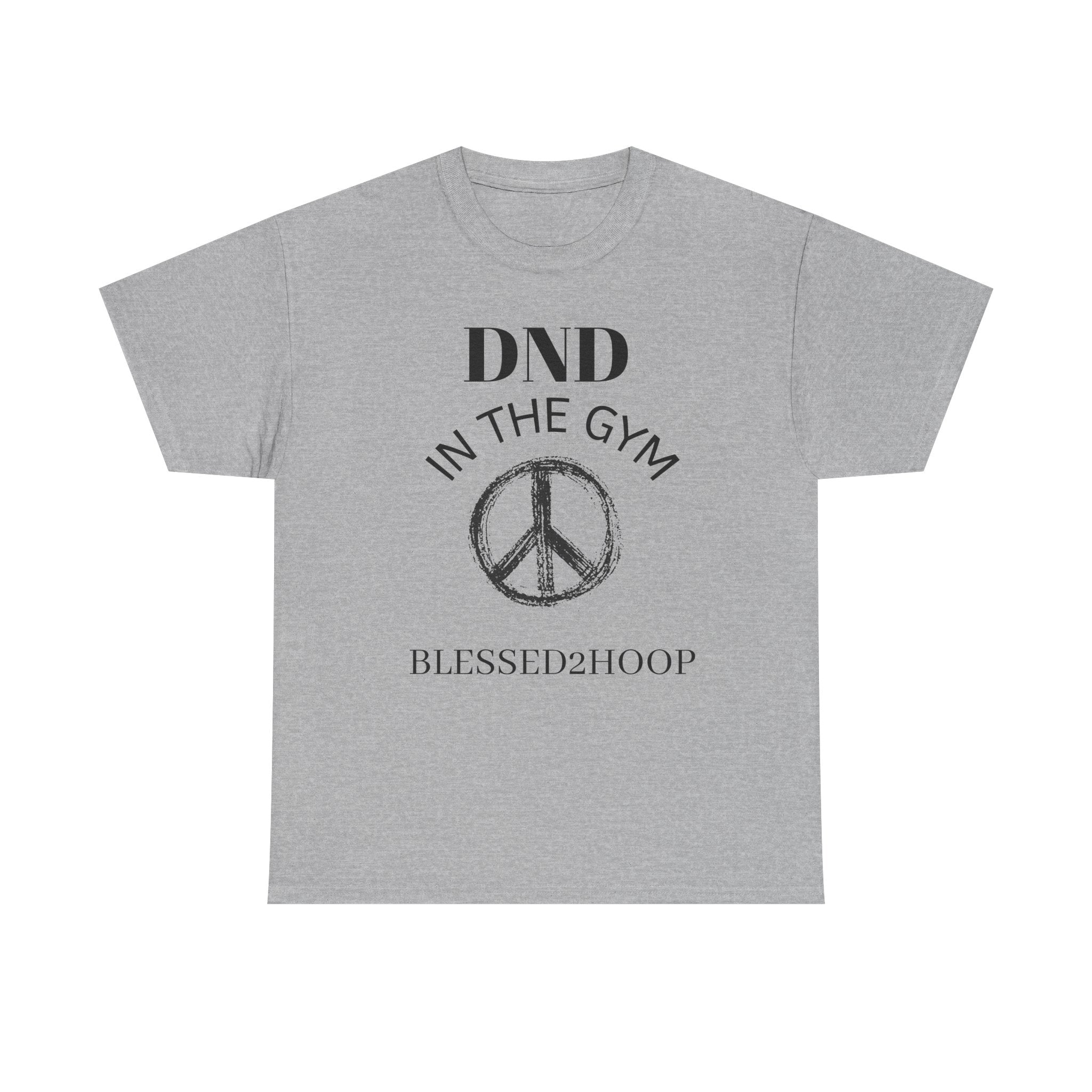 Blessed Gym Unisex Tee, Fitness Shirt, DND In The Gym T-Shirt, Casual Wear, Gift for Athletes, Peace Symbol Shirt
