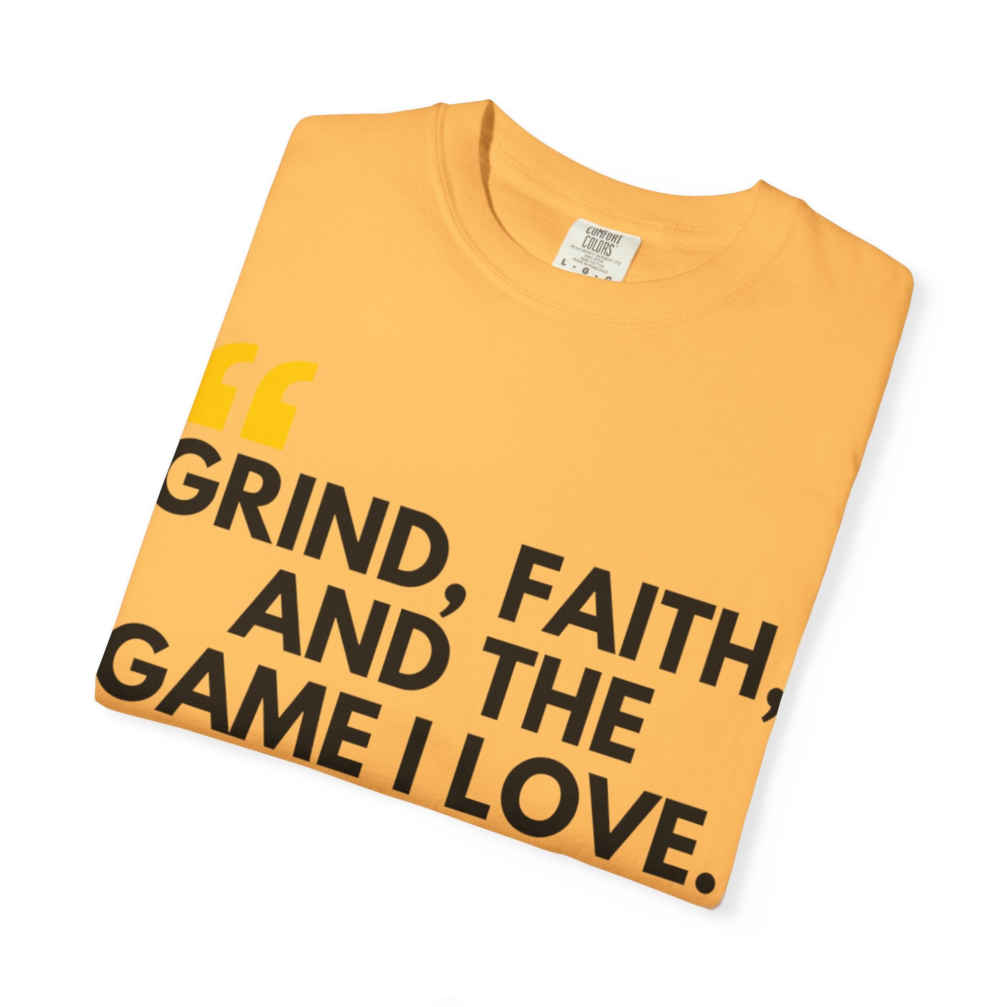 Garment-Dyed T-Shirt with Motivational Quote, Basketball Fan Gift, Inspirational Shirt, Faith and Sport Apparel, Fitness Quote Tee