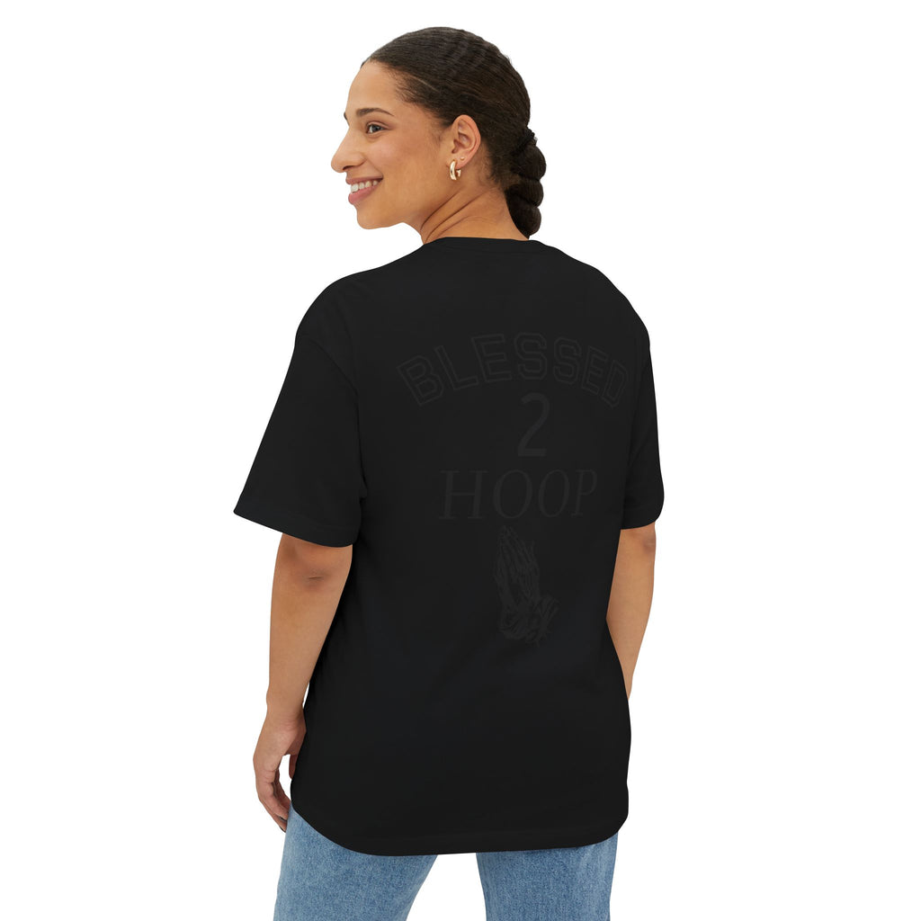 Unisex Boxy Tee - Blessed to Hoop, Trendy Oversized Shirt for Basketball Fans, Casual Wear, Gifts for Sports Enthusiasts, Streetwear Style